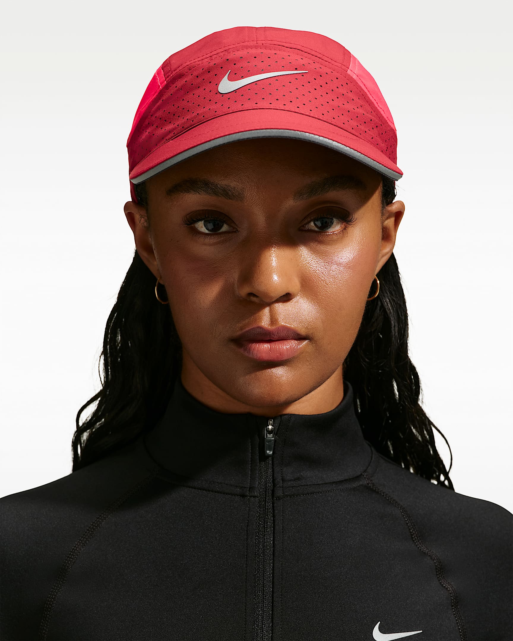 Nike Fly Dri-FIT ADV 软顶速干反光运动帽 - 深红/煤黑/熔化红