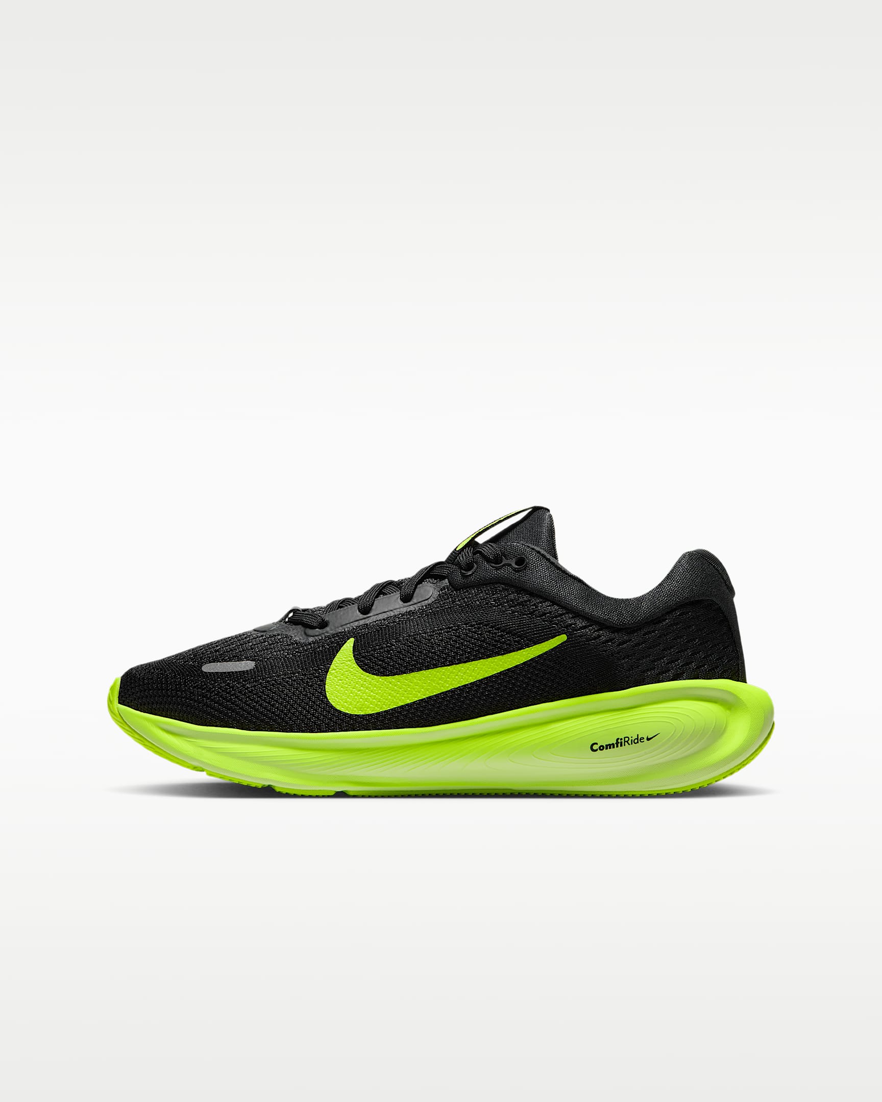 Nike Stellar Ride 耐克遨游号大童跑步鞋 - 灰黑/微黄绿/黑/荧光黄