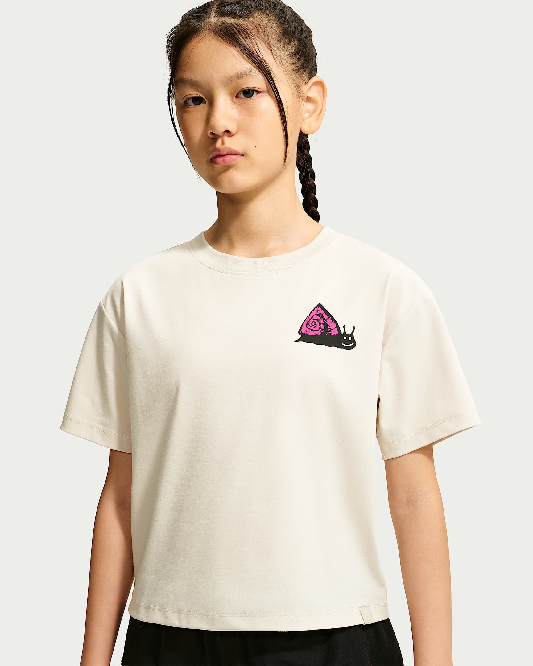 ACG Dri-FIT Snail 大童(女孩)速干短袖T恤 - 浅土褐