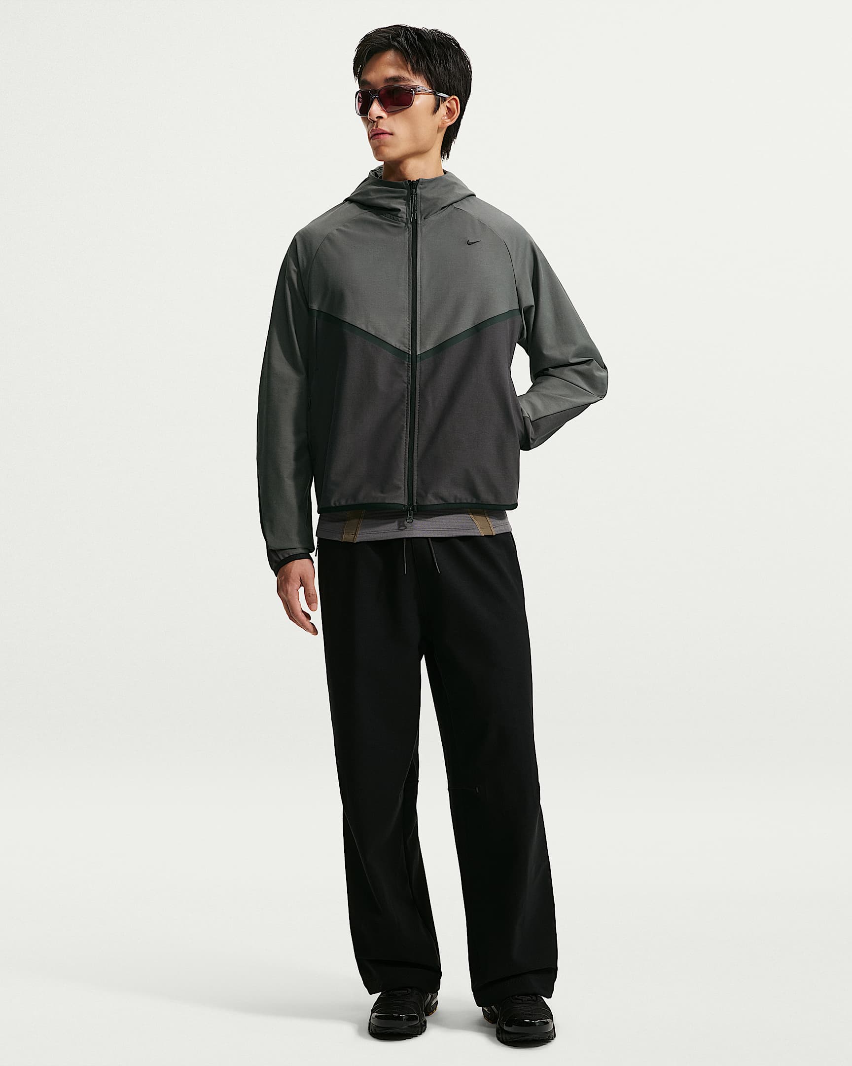 Nike Tech Therma-FIT Shori 男子宽松加绒长裤 - 黑/黑