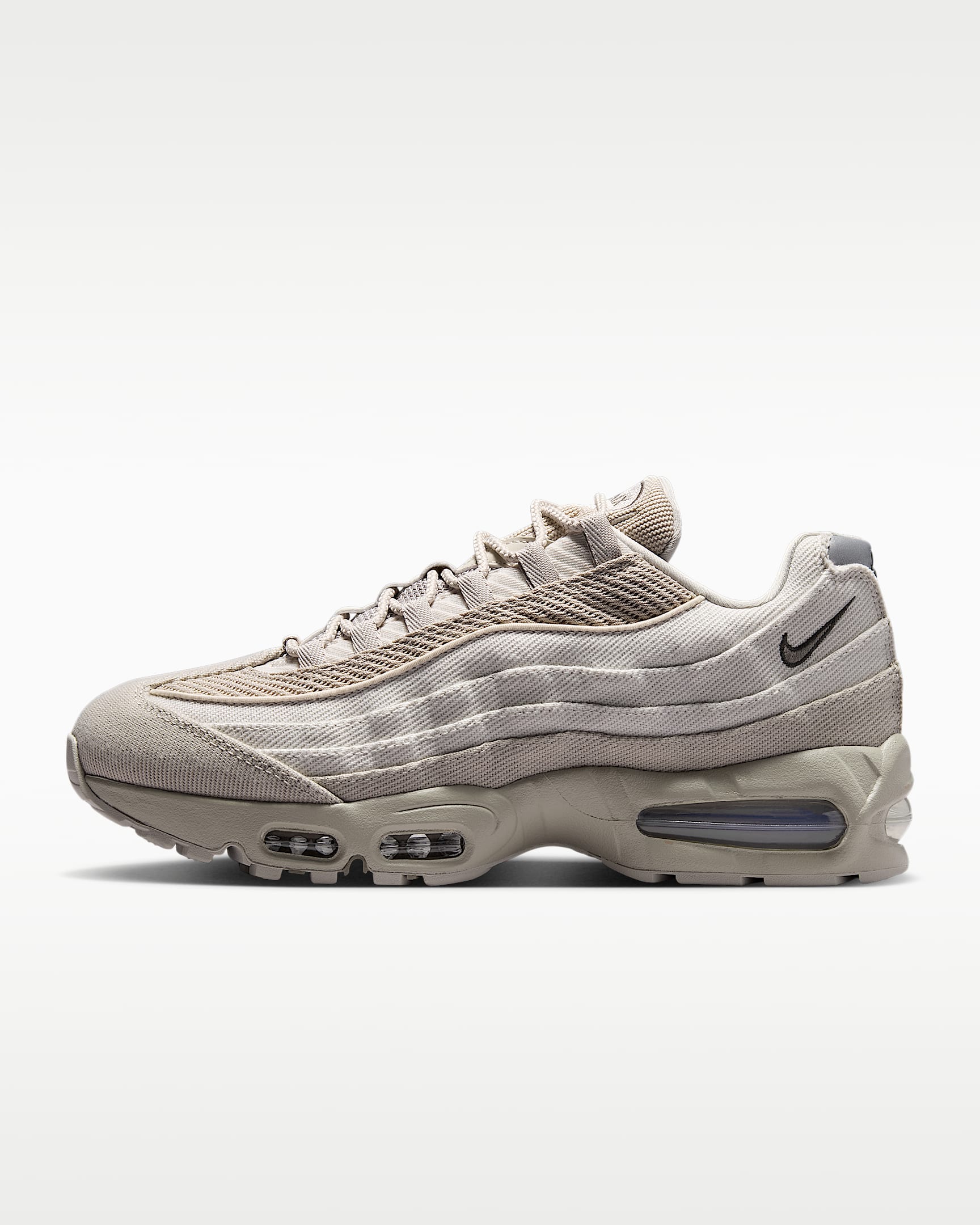 Nike Air Max 95 Big Bubble 男子运动鞋 - 奶白 II/浅土褐/碳粉黑/月亮化石灰