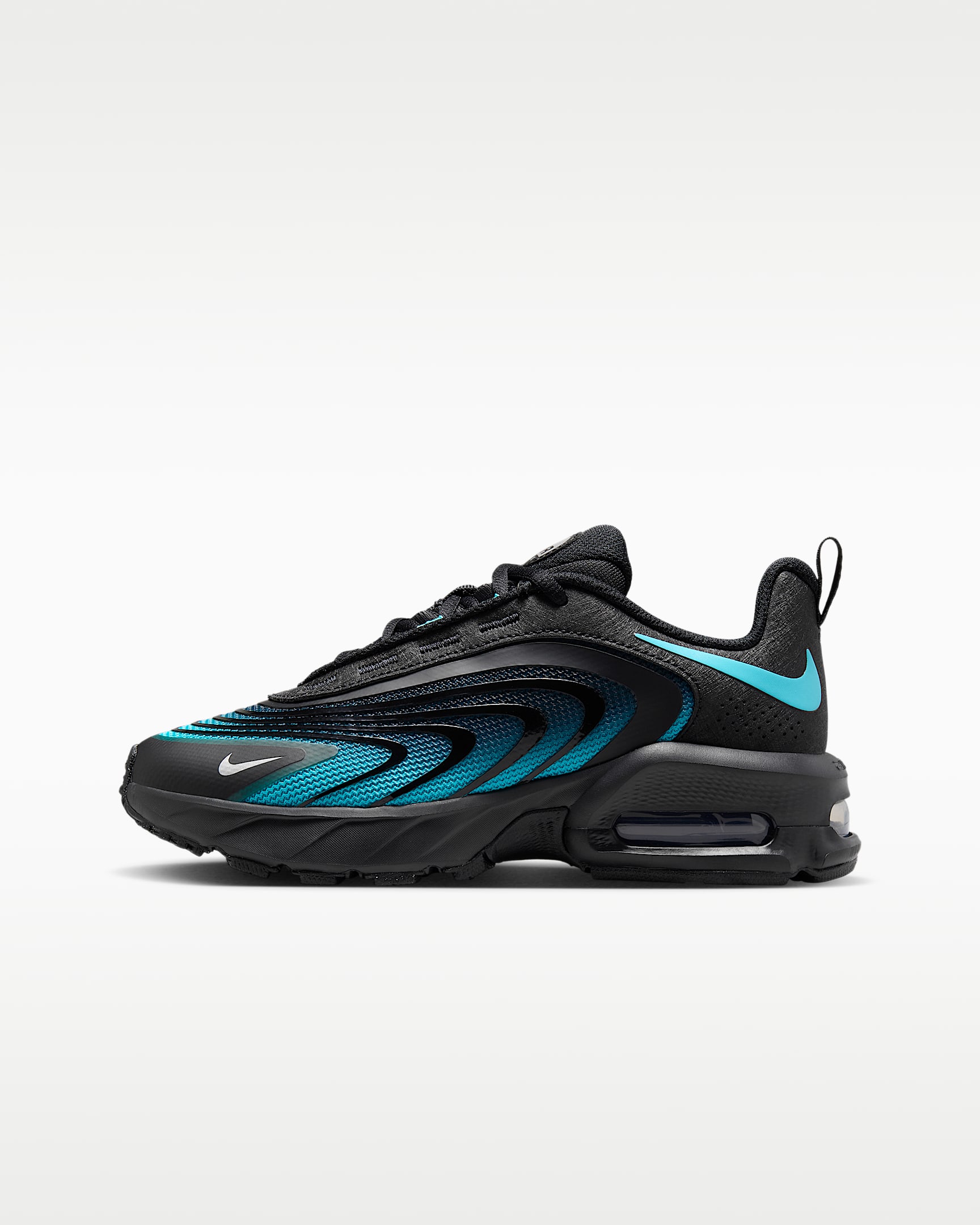 Nike Air Max Fire 大童运动鞋 - 黑/金属银/伽马蓝