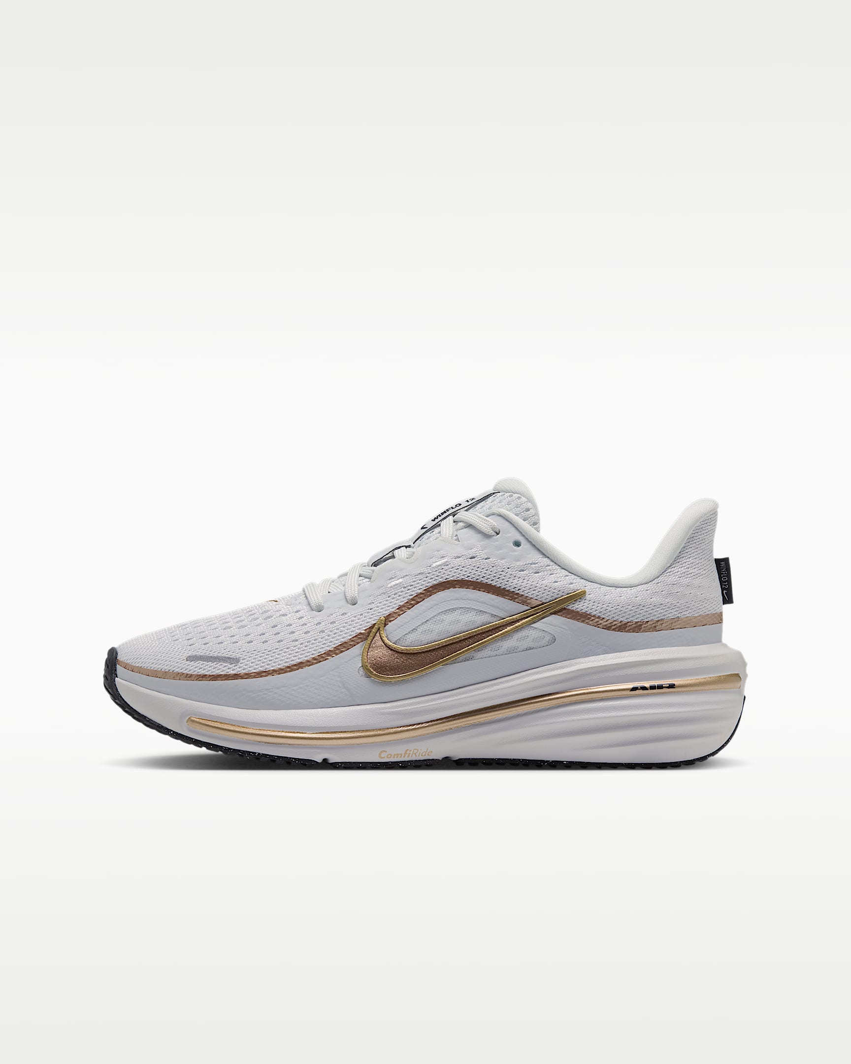 Nike Winflo 12 大童公路跑步鞋 - 米白/白金色/灰黑/朦胧金