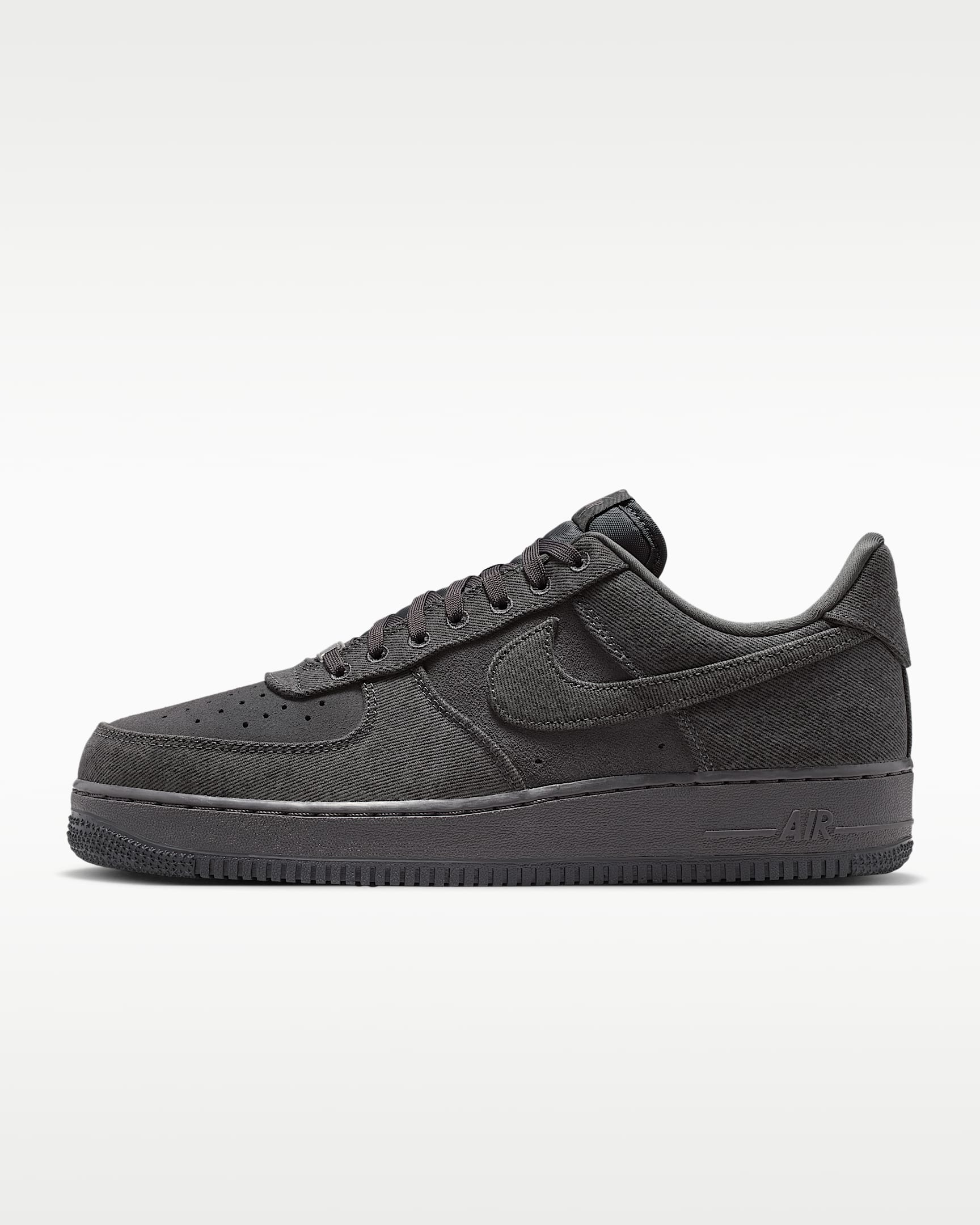 Air Force 1 '07 LV8 “Denim” 男子空军一号运动鞋 - 煤黑/中灰/金属银/煤黑