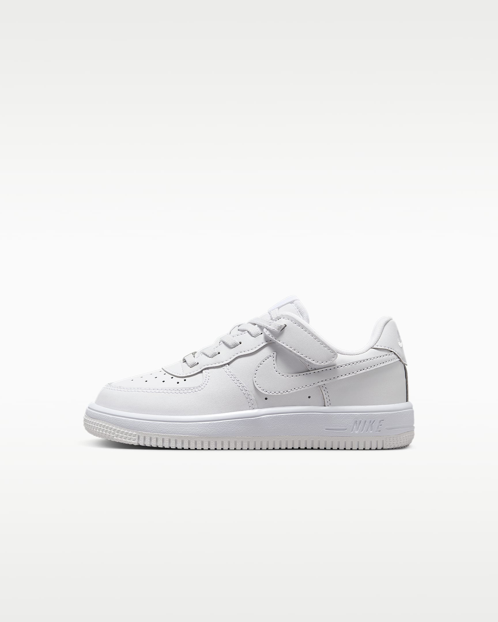 Nike Force 1 Low EasyOn 幼童运动鞋 - 白色/白色/白色