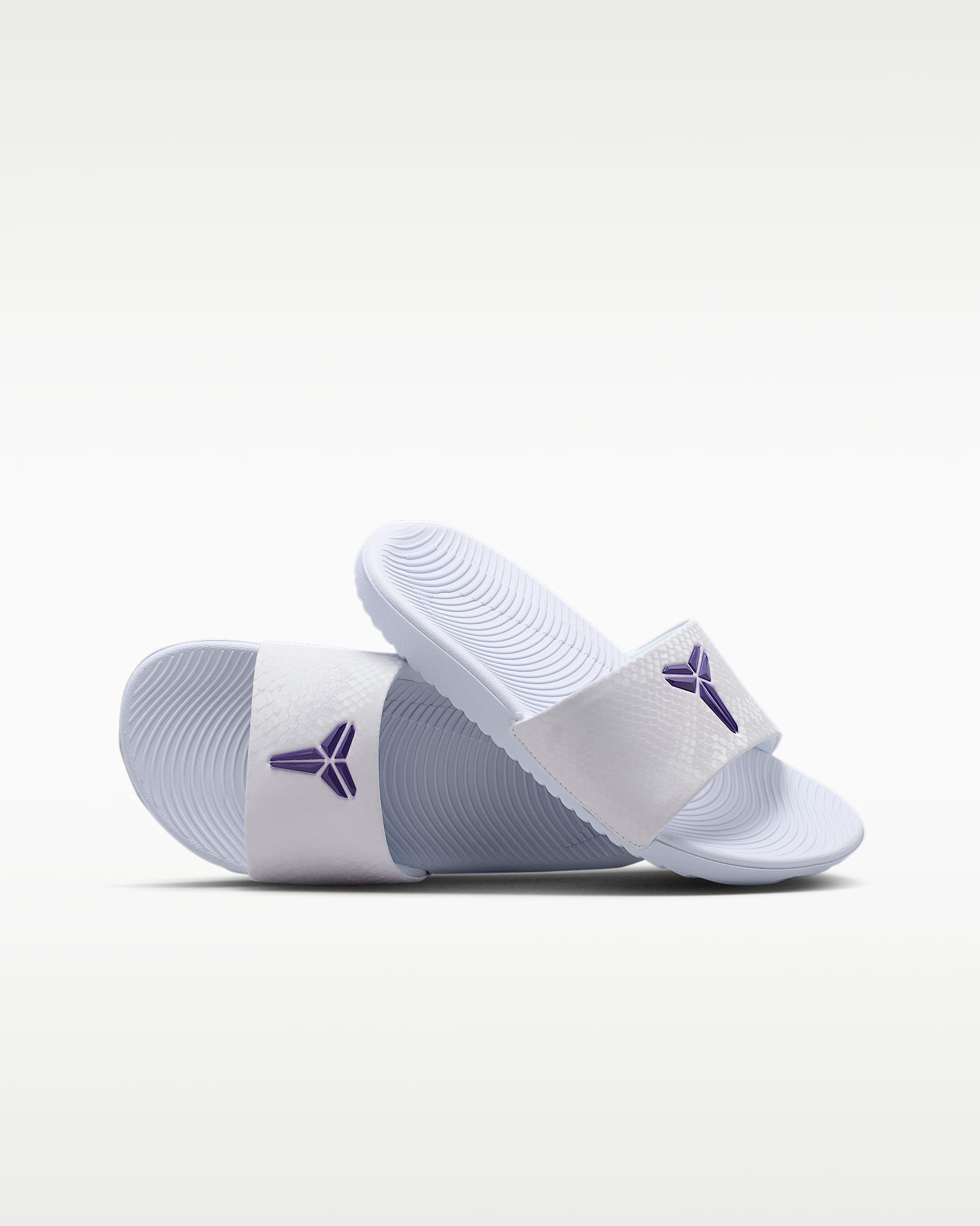 Kobe Kawa 科比大童拖鞋 - 白色/庭紫