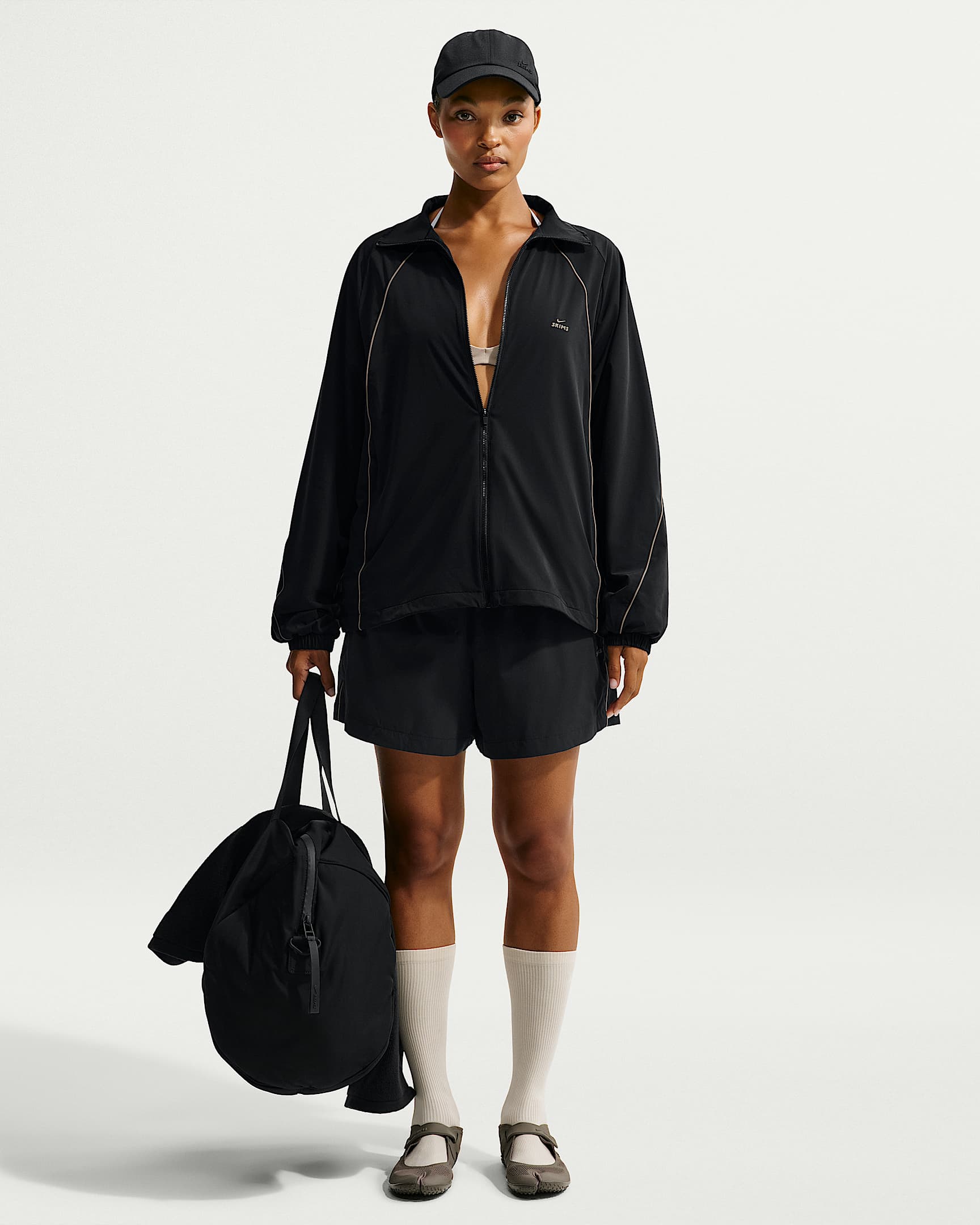 NikeSKIMS Stretch Nylon 女子速干运动短裤 - NSKM Obsidian/橄榄灰/橄榄灰