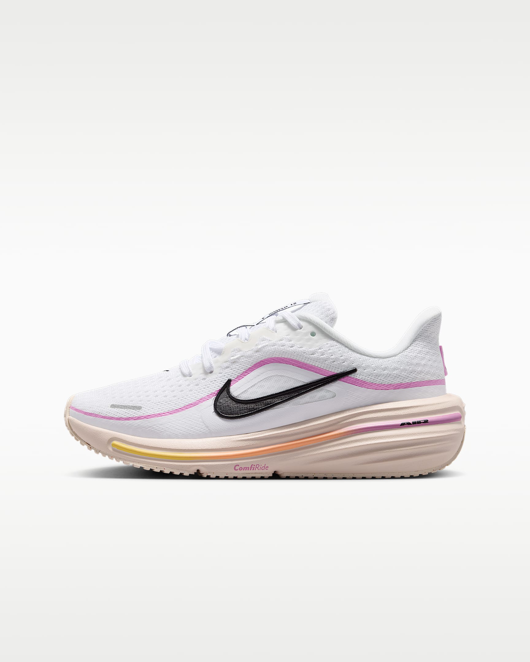 Nike Winflo 12 大童公路跑步鞋 - 白色/浅品红/粉白/黑