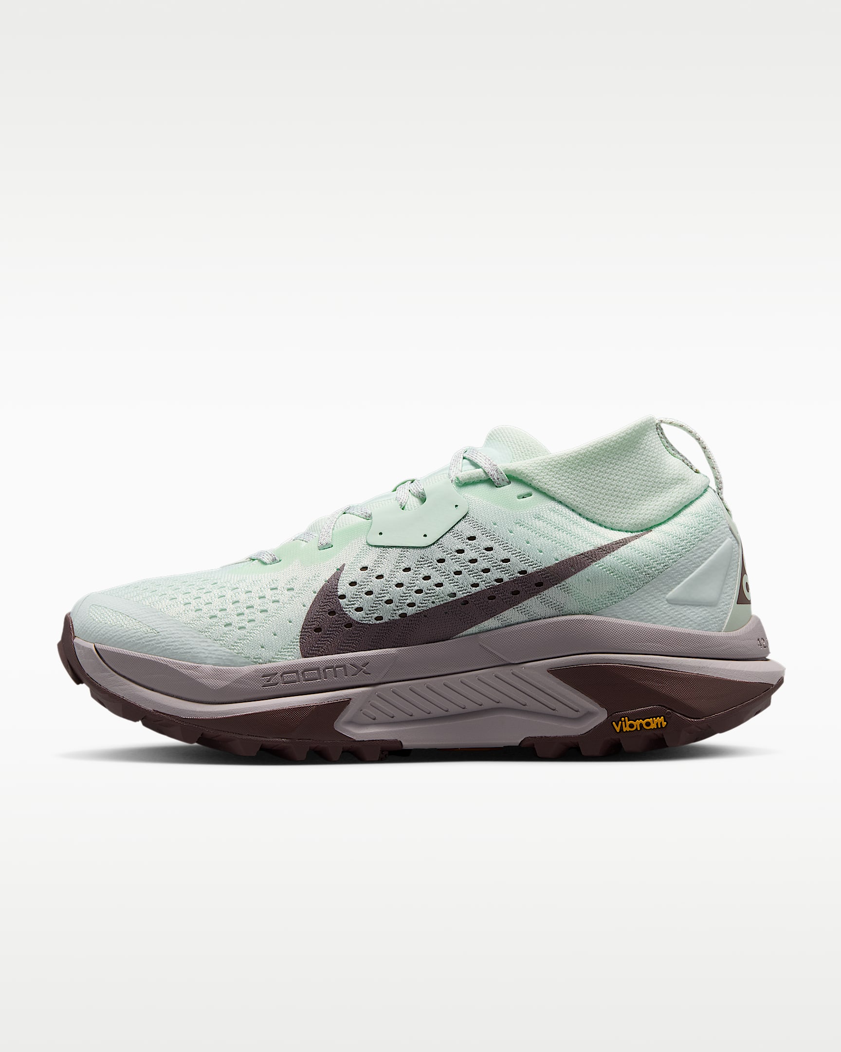 Nike ACG Zegama 女子越野跑步鞋 - 微绿/图腾黑紫/银紫