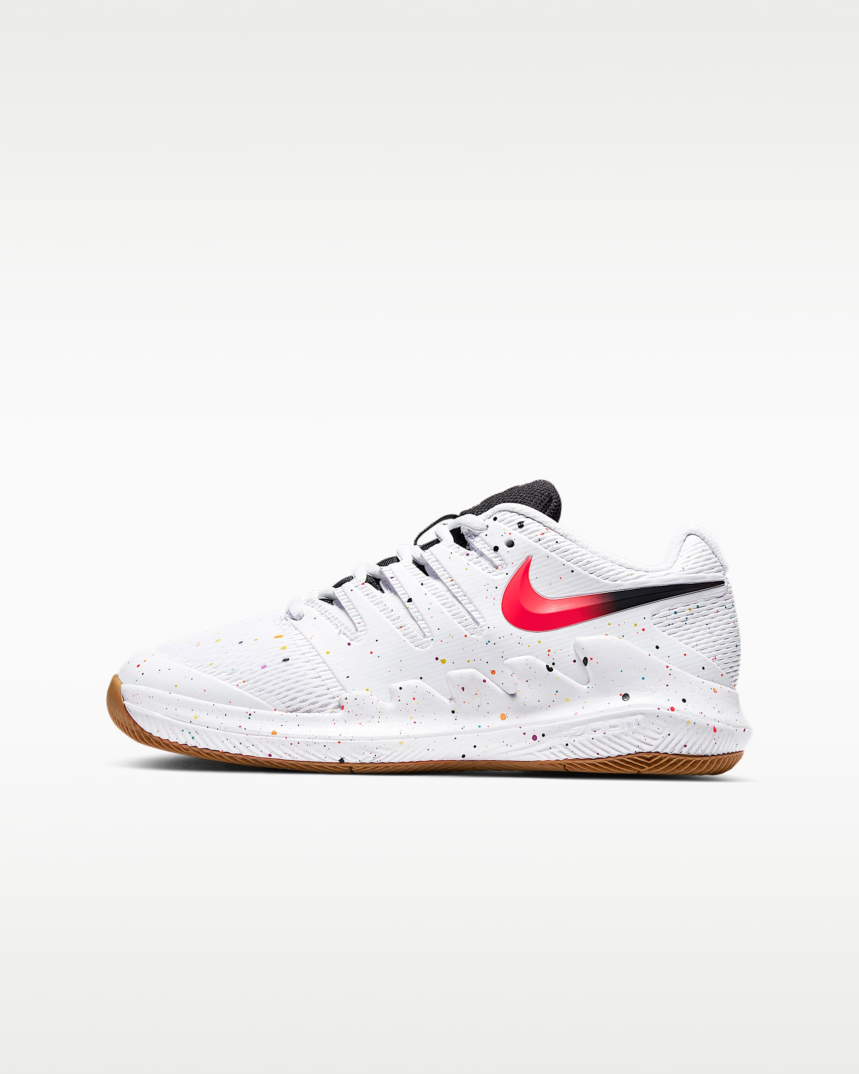 NikeCourt Jr. Vapor X 大童网球鞋 - 白色/清爽蓝/灰黑/激光红