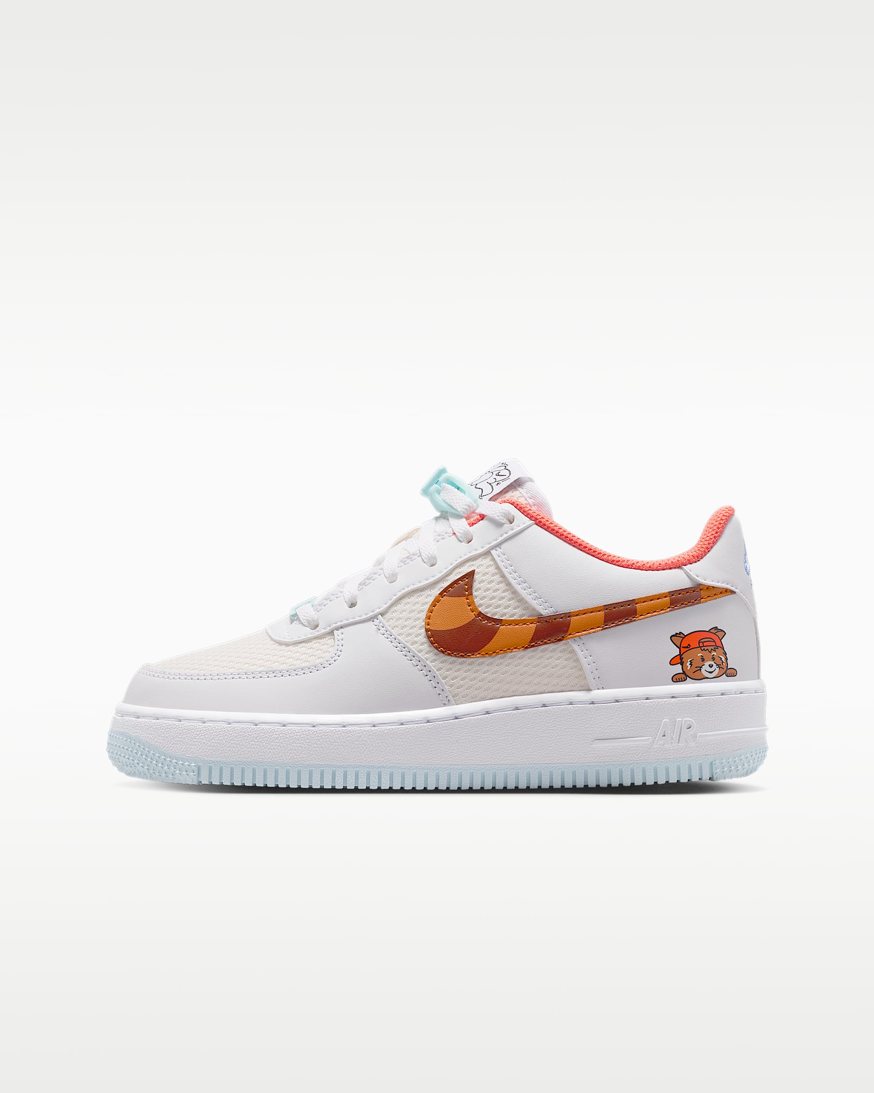 Nike Air Force 1 LV8 大童空军一号运动鞋 - 白色/白色/冰川蓝/君王