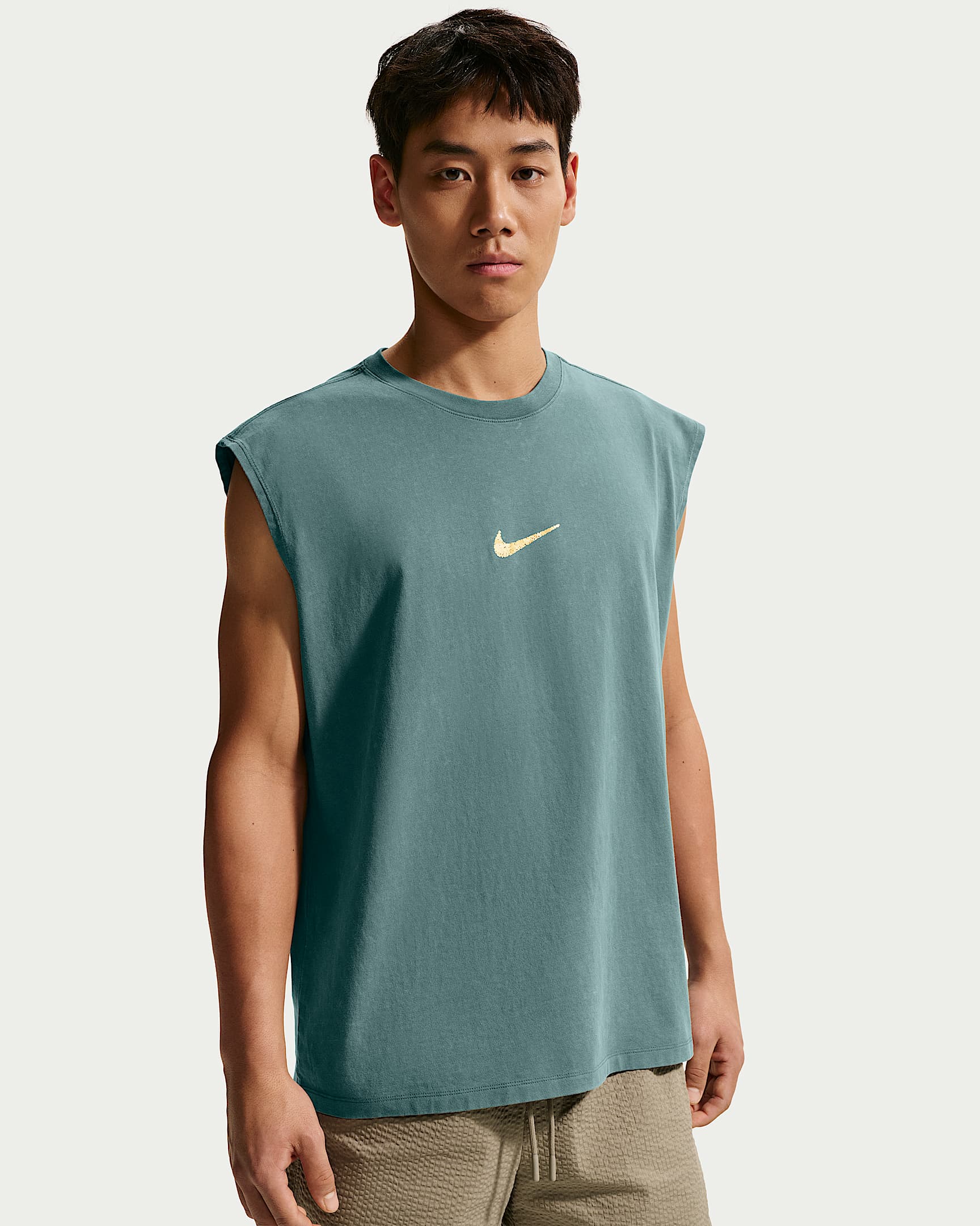 Nike 男子无袖训练T恤 - 矿物岩板蓝