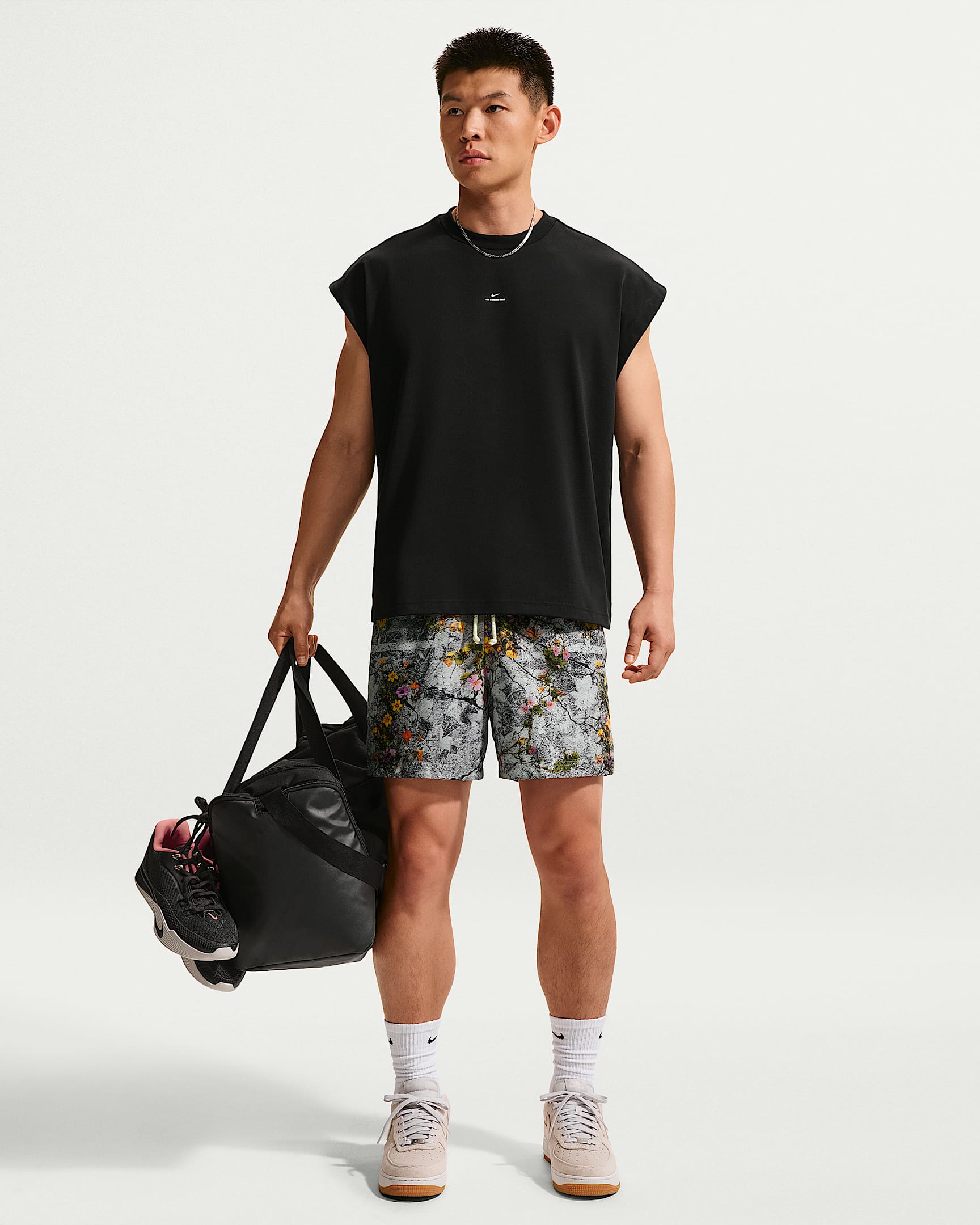 Nike Standard Issue Dri-FIT 耐克篮球小标系列男子速干梭织篮球训练短裤 - 水泥灰/淡象牙白
