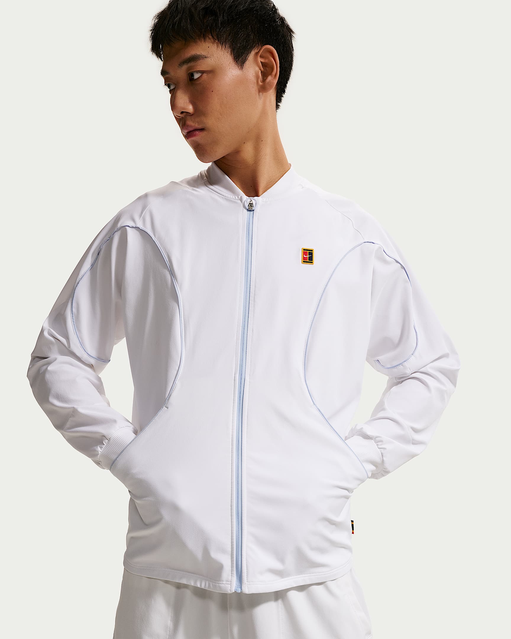 NikeCourt Advantage Dri-FIT 男子速干网球夹克 - 白色