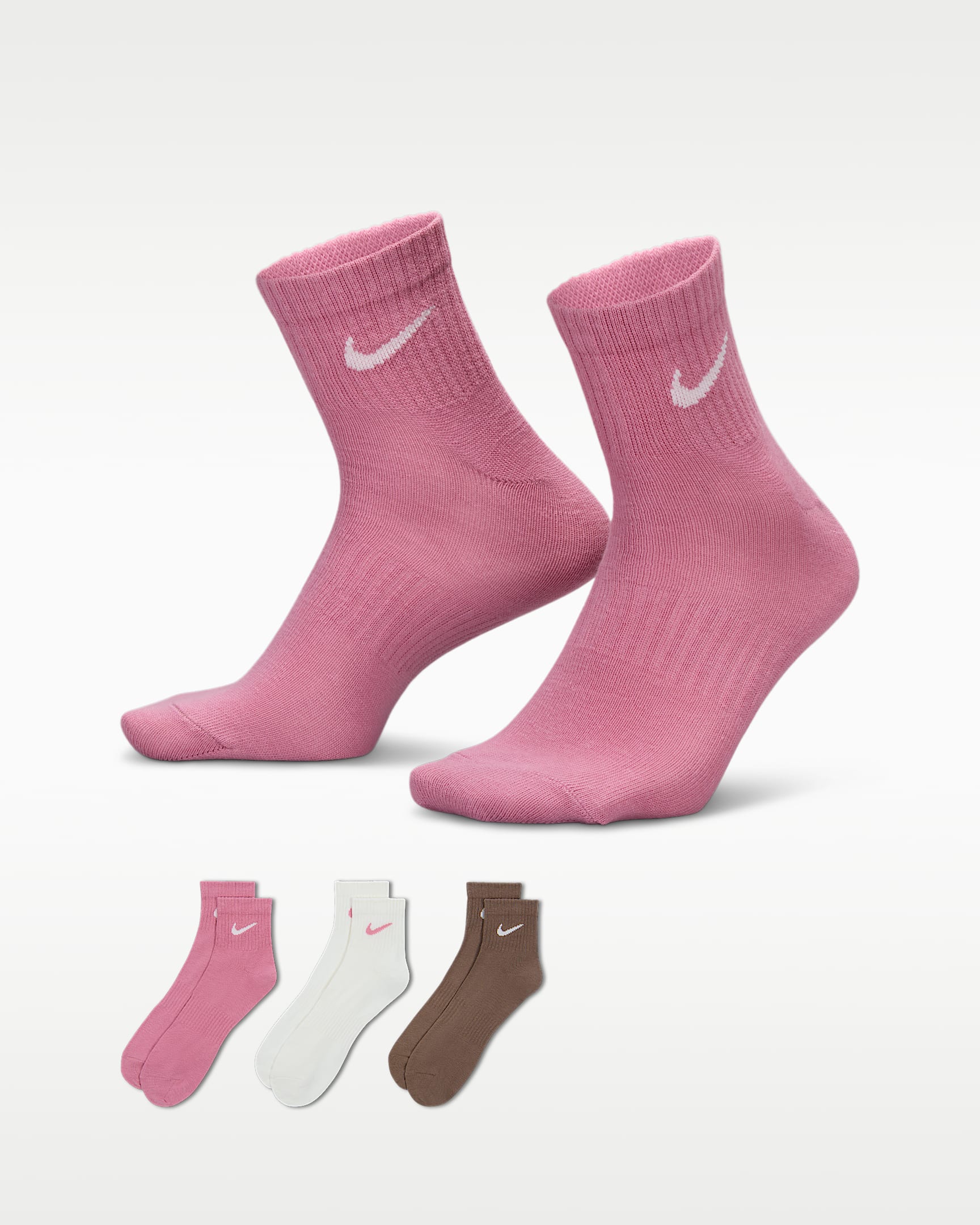 Nike Everyday Lightweight 速干训练短袜（3 双） - 多色