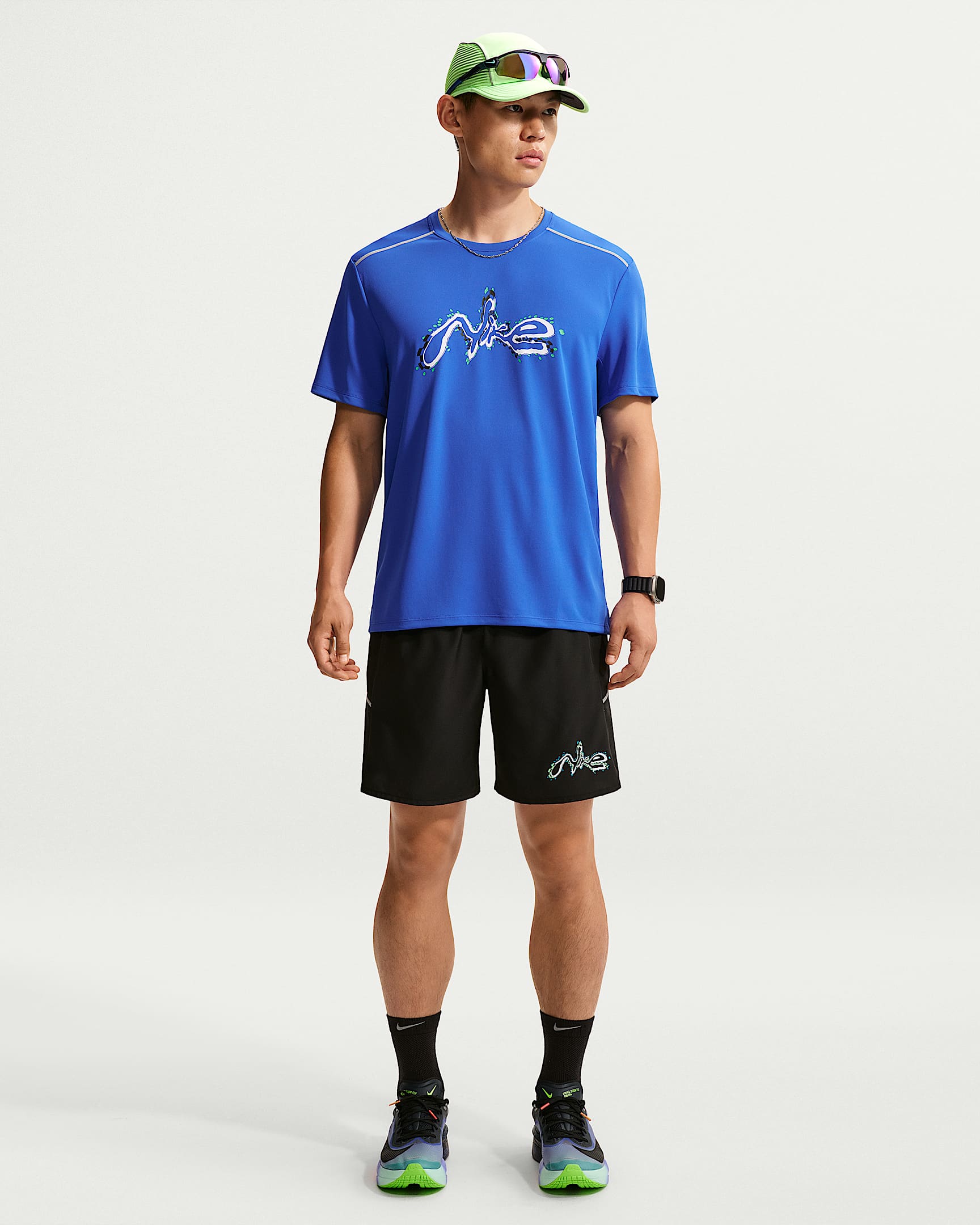 Nike Miler Dri-FIT 男子速干跑步短裤(无衬裤) - 黑
