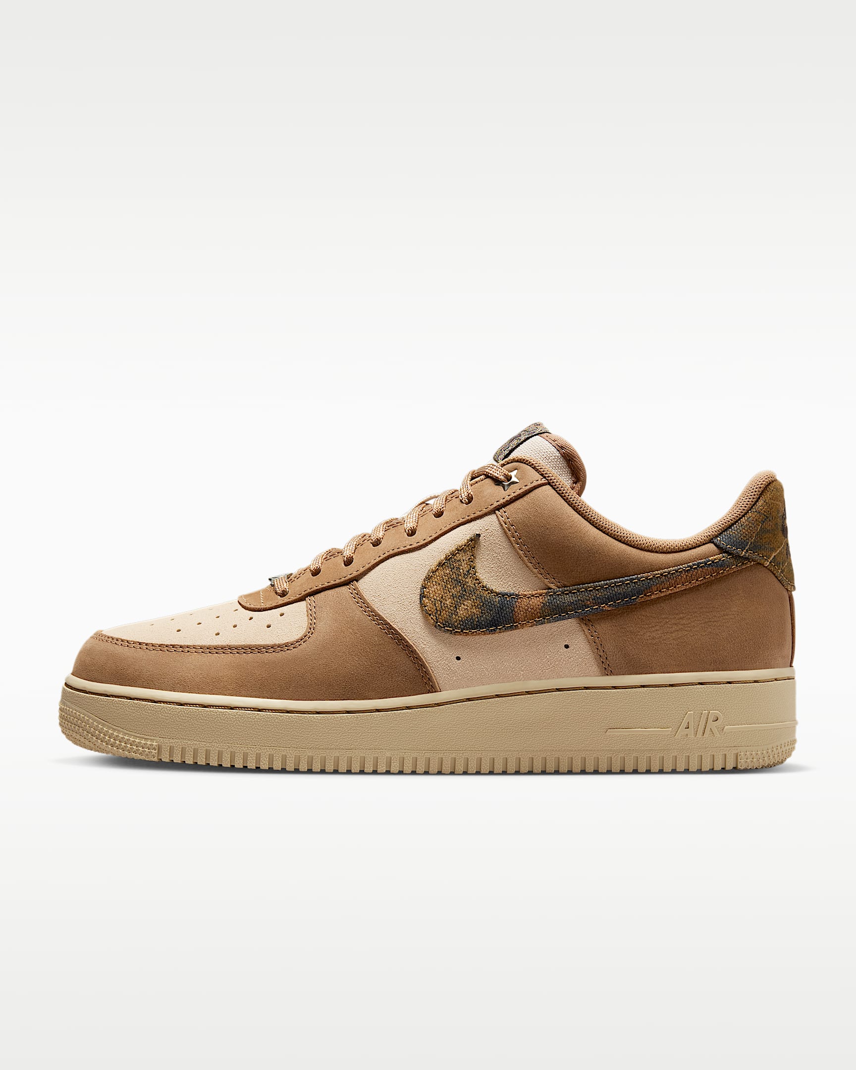 Nike Air Force 1 '07 RealTree 男子空军一号运动鞋 - 藤黄/岩石褐/深褐色/多色