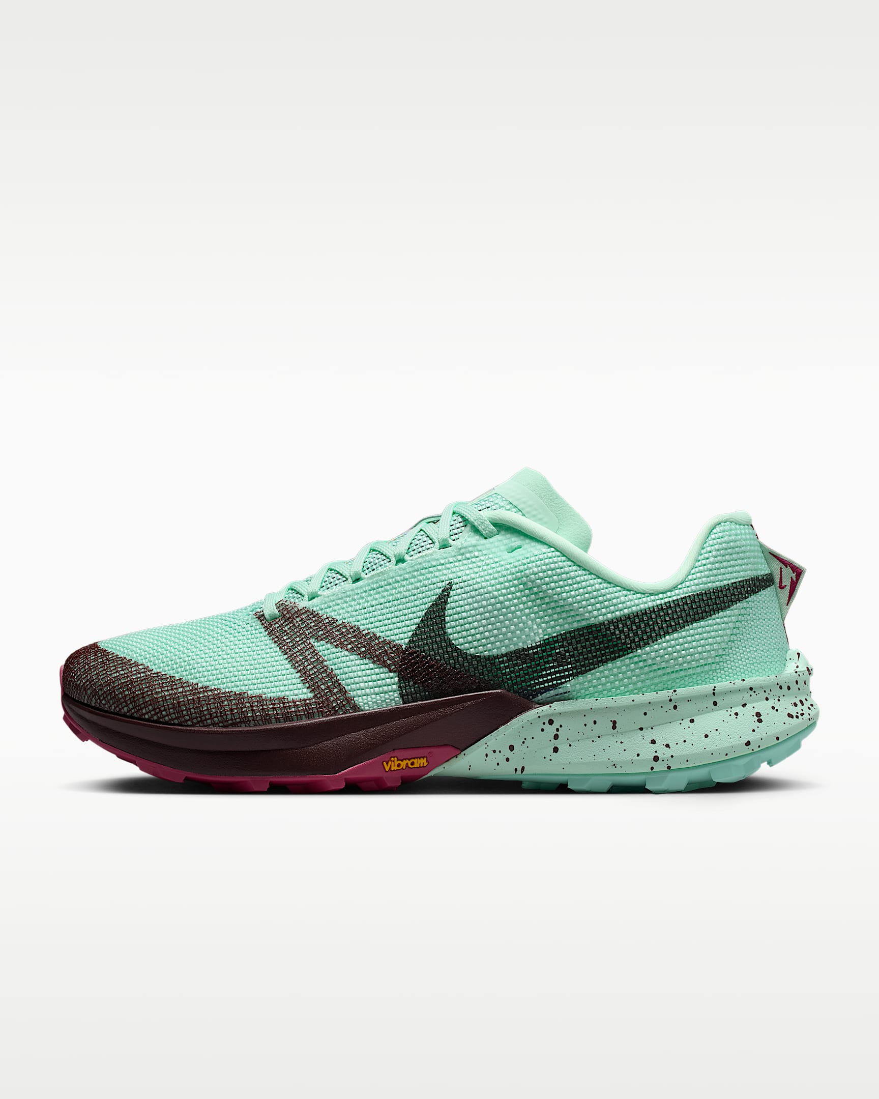 Nike Kiger 10 男子越野跑步鞋 - 泡沫薄荷绿/鲜亮勃艮第酒红/甜菜红/海藻绿