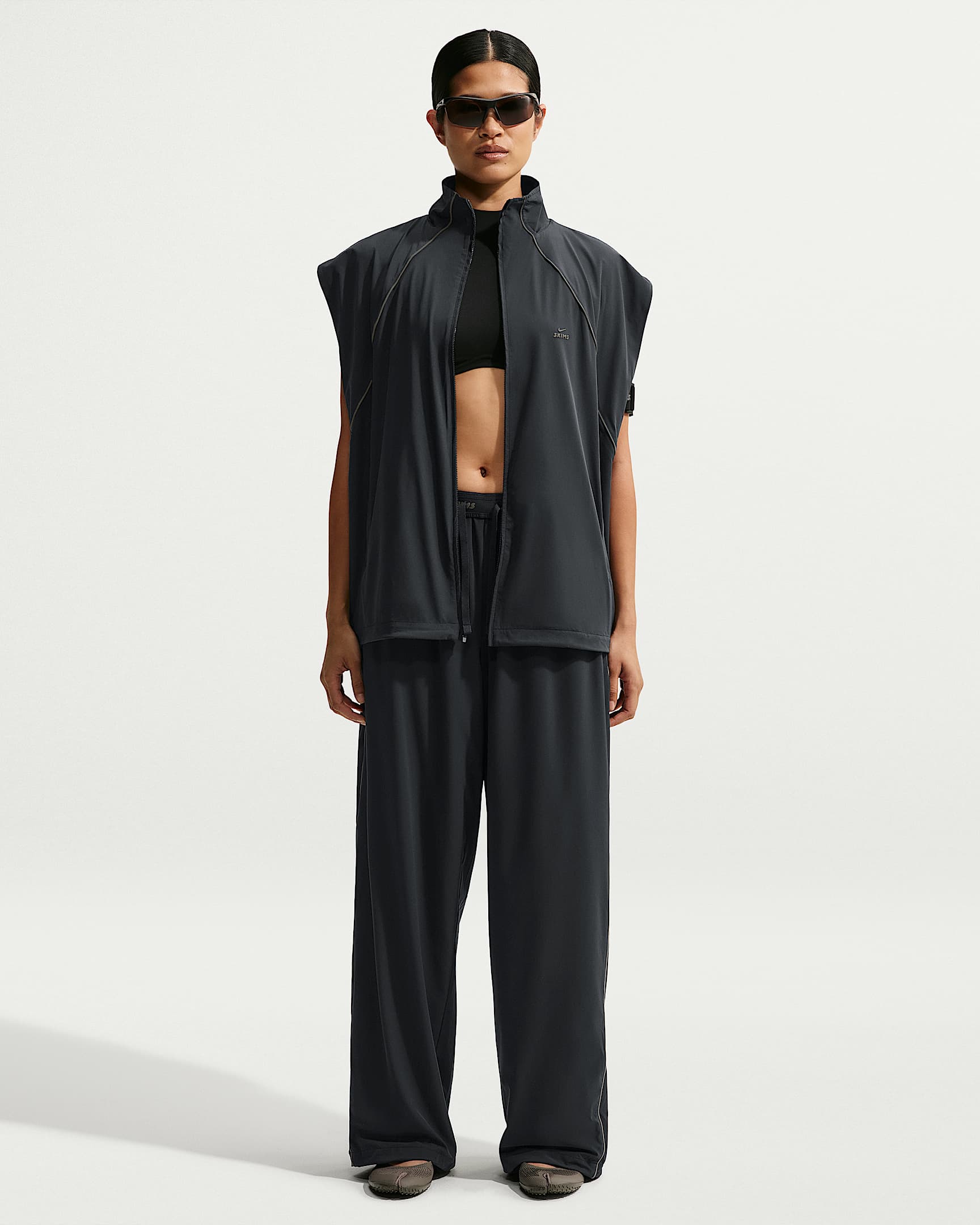 NikeSKIMS Stretch Nylon 女子 Oversize 风速干长裤 - NSKM Obsidian/橄榄灰/橄榄灰