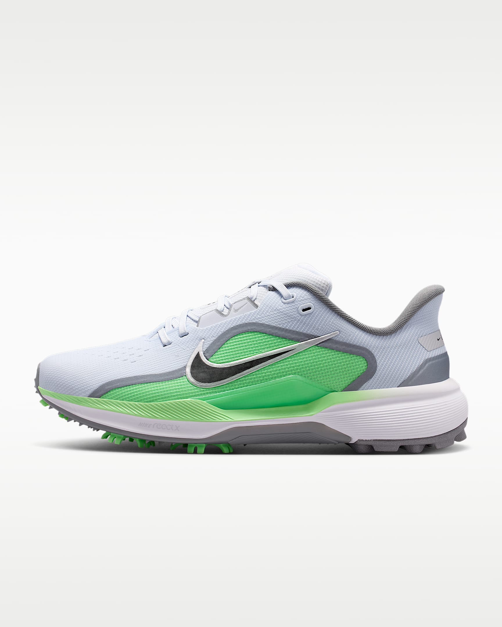 Nike Pegasus 1 G 男/女高尔夫球鞋(宽版) - 足球灰/梦幻绿/黑