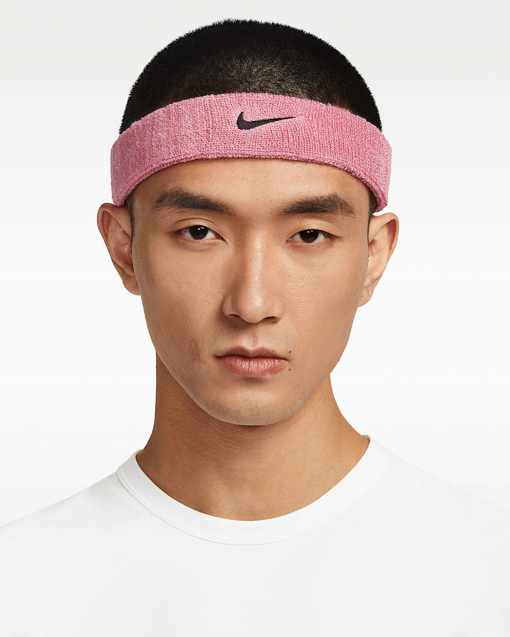 Nike Swoosh Classic 头带(1 条) - 牡丹红/黑