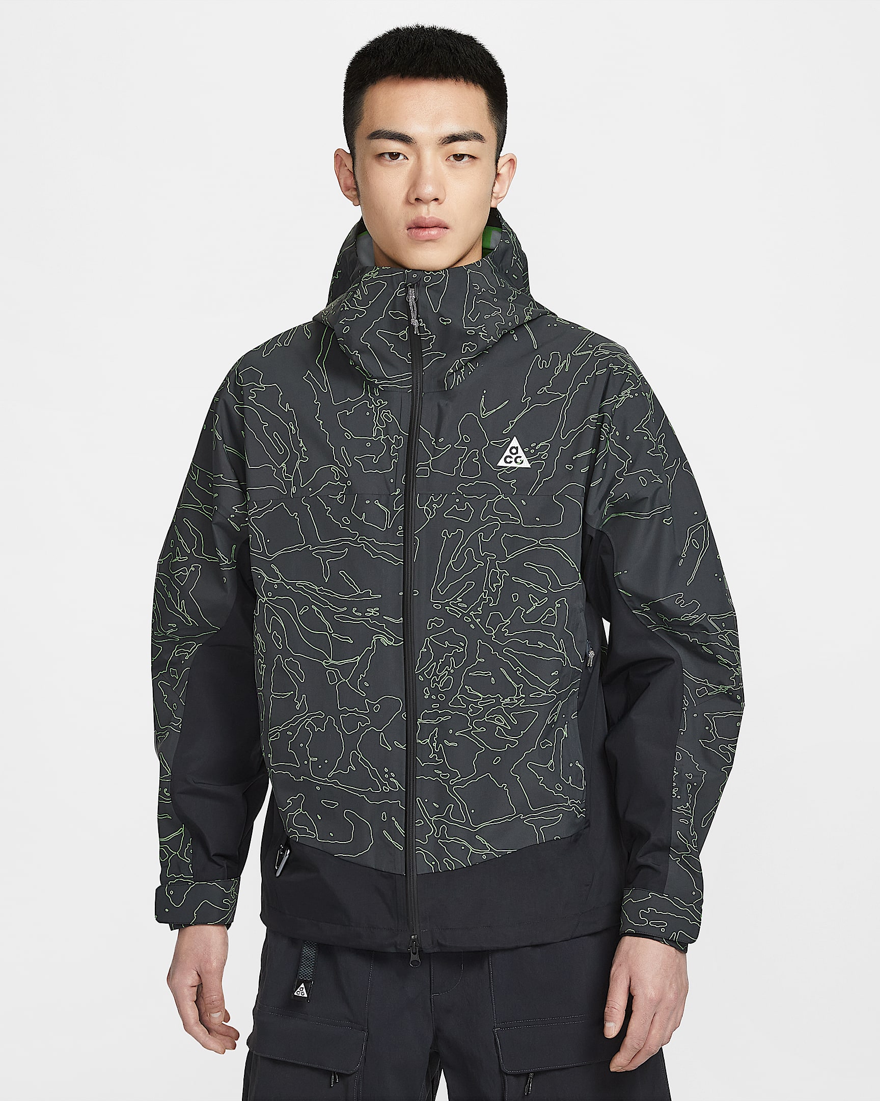 Nike ACG "Morpho" Storm-FIT ADV 2.5L 男子防风防水夹克硬壳冲锋衣 - 黑/山峰白
