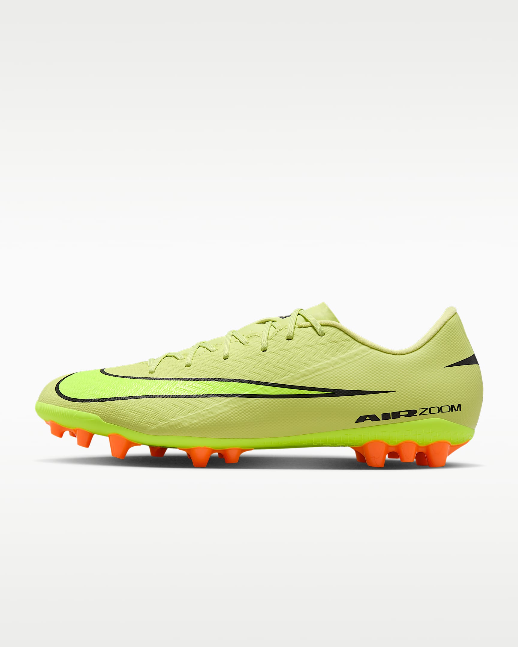 Nike Mercurial Vapor 16 Academy 耐克刺客系列 AG 人造草地低帮足球鞋 - 亮石灰色/橙红/荧光黄