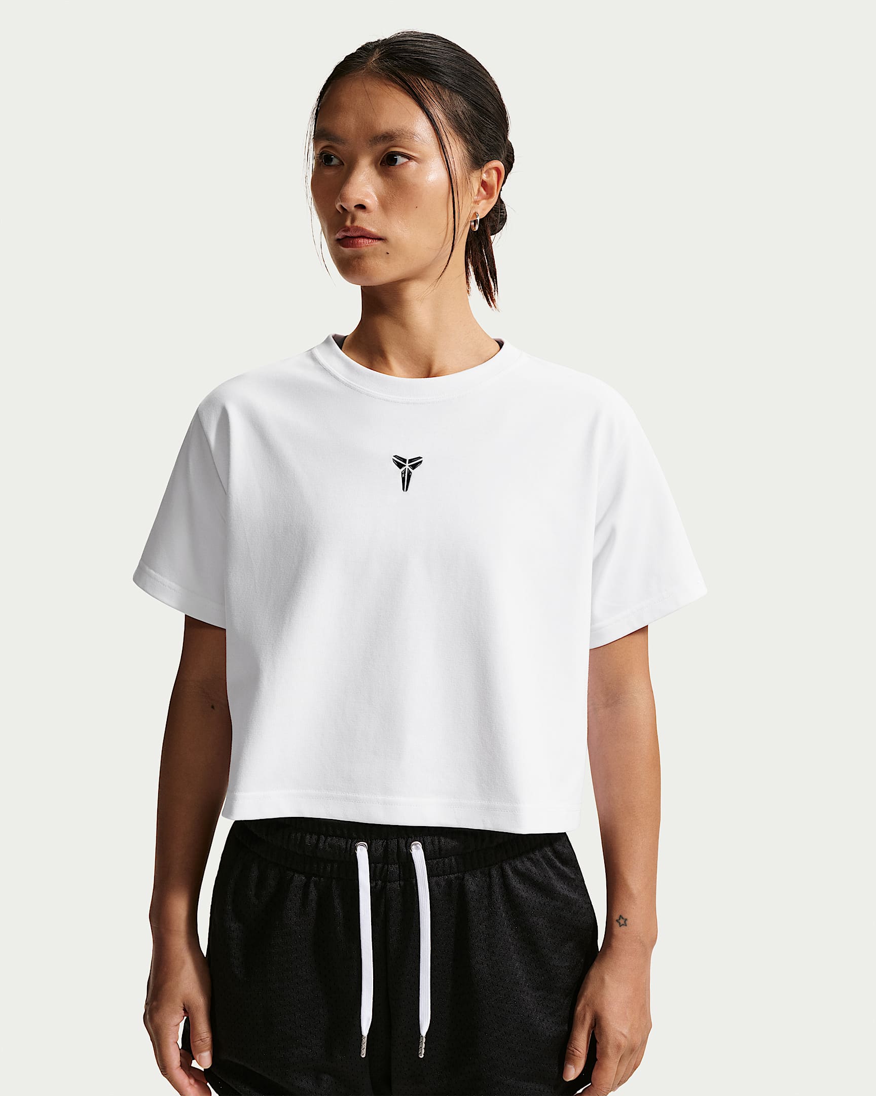 Kobe Dri-FIT 科比女子速干短款篮球T恤 - 白色