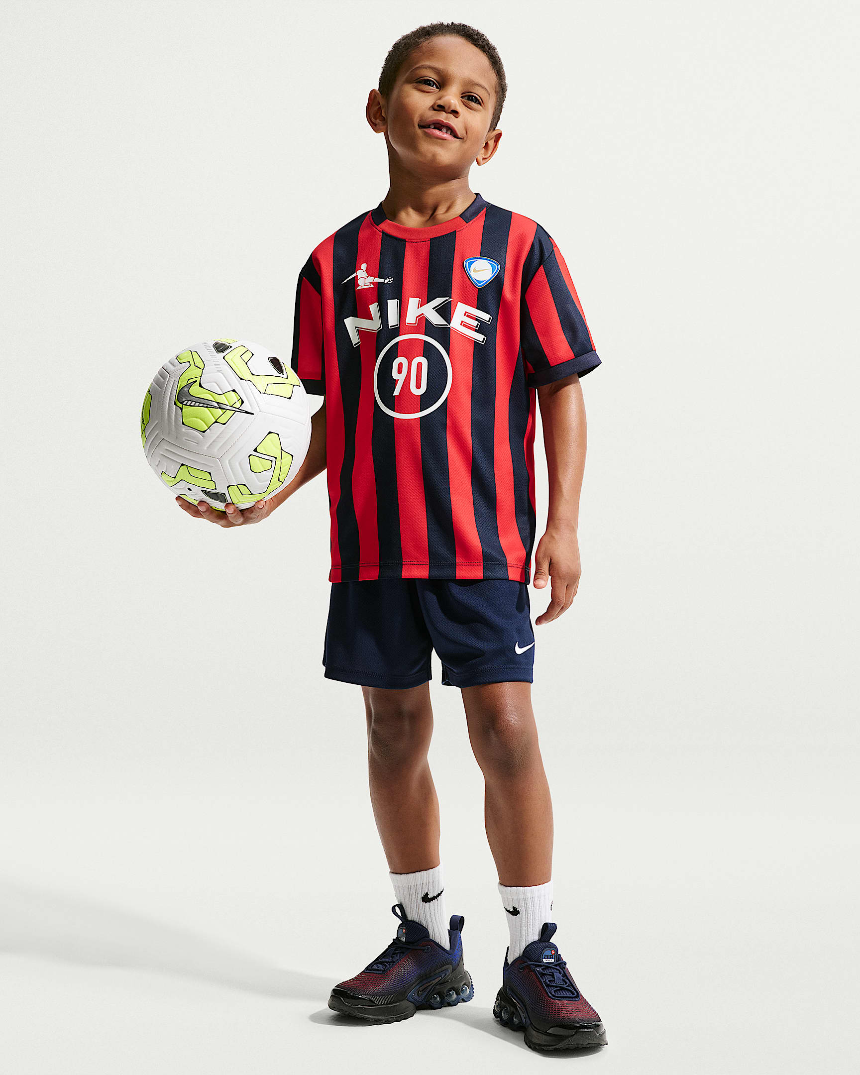 Nike Sportswear Goal Mode 幼童短袖T恤和短裤套装 - 深藏青