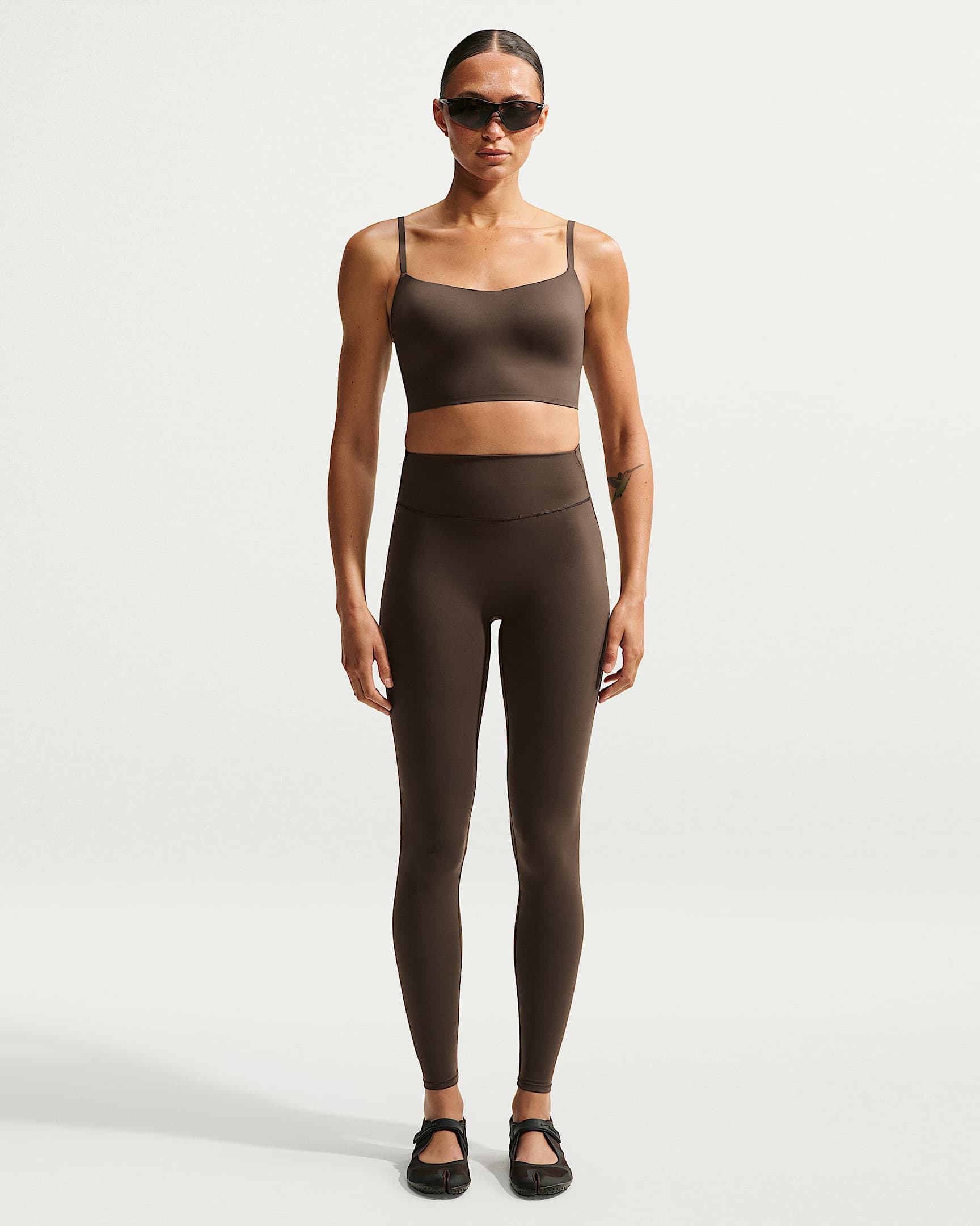 NikeSKIMS Matte 女子速干高腰紧身裤 - NSKM Dark Sepia/NSKM Dark Sepia