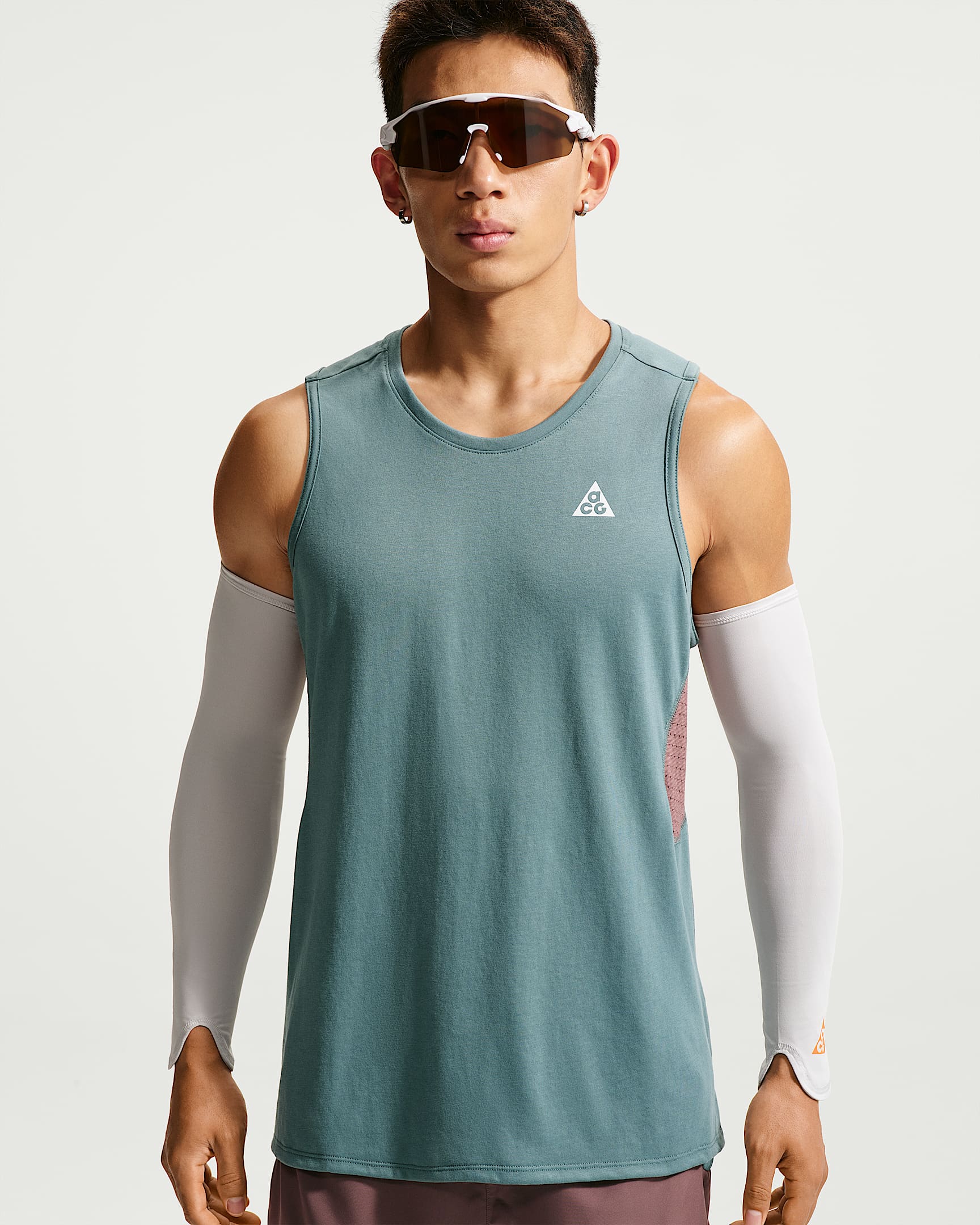 Nike ACG "Solar Chase" Dri-FIT ADV 男子速干背心 - 矿物岩板蓝/图腾黑紫/山峰白