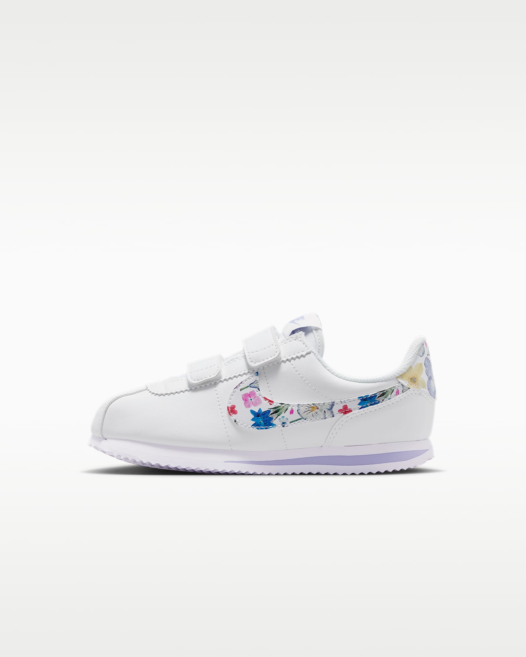 Nike Cortez SE 幼童运动鞋 - 山峰白/白色/浅蓟紫/多色
