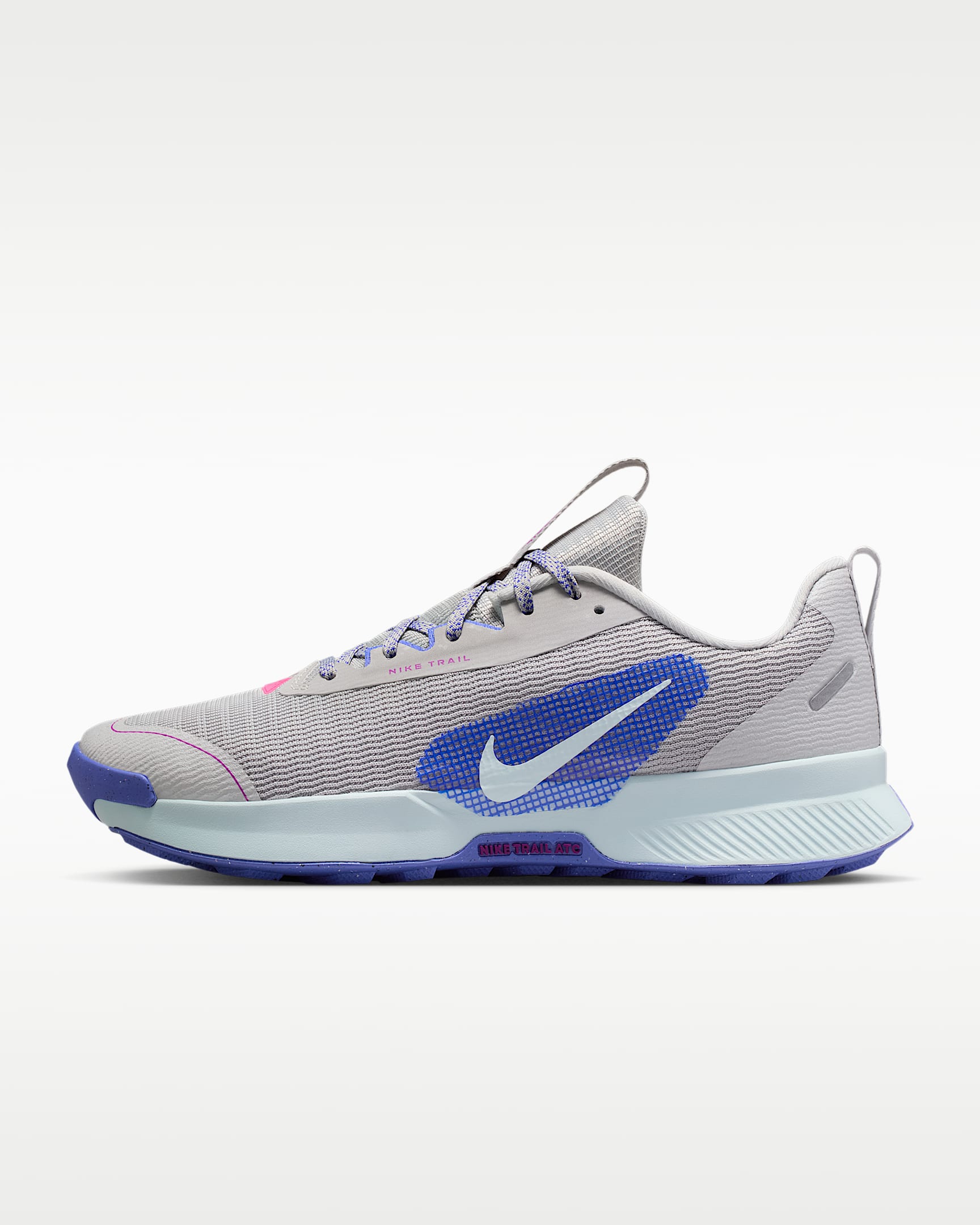 Nike Juniper Trail 3 女子越野跑步鞋 - 雾灰/宝石蓝/透明粉/冰川蓝