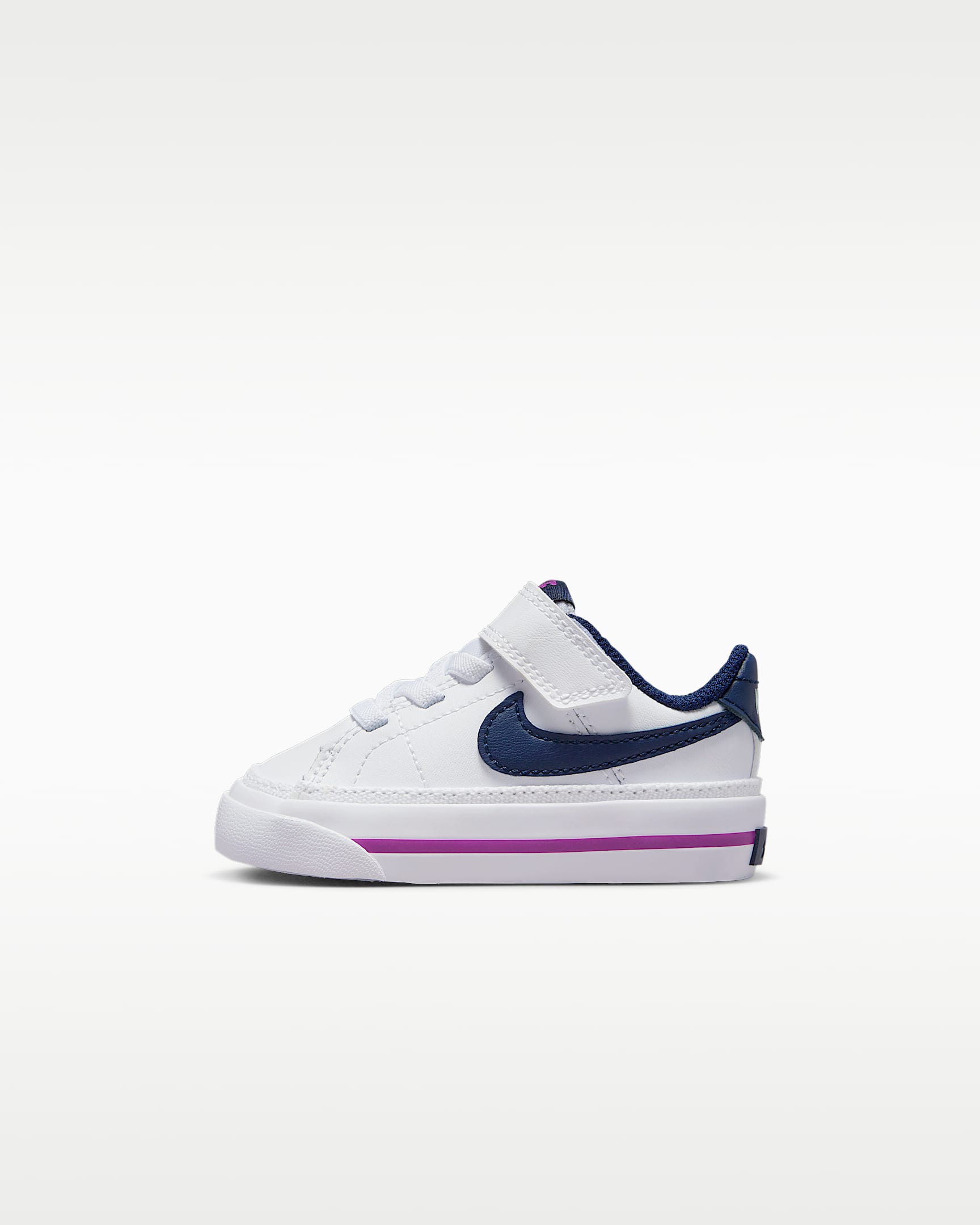 Nike Court Legacy 婴童易穿脱运动鞋板鞋 - 白色/泡沫薄荷绿/明亮紫/深藏青