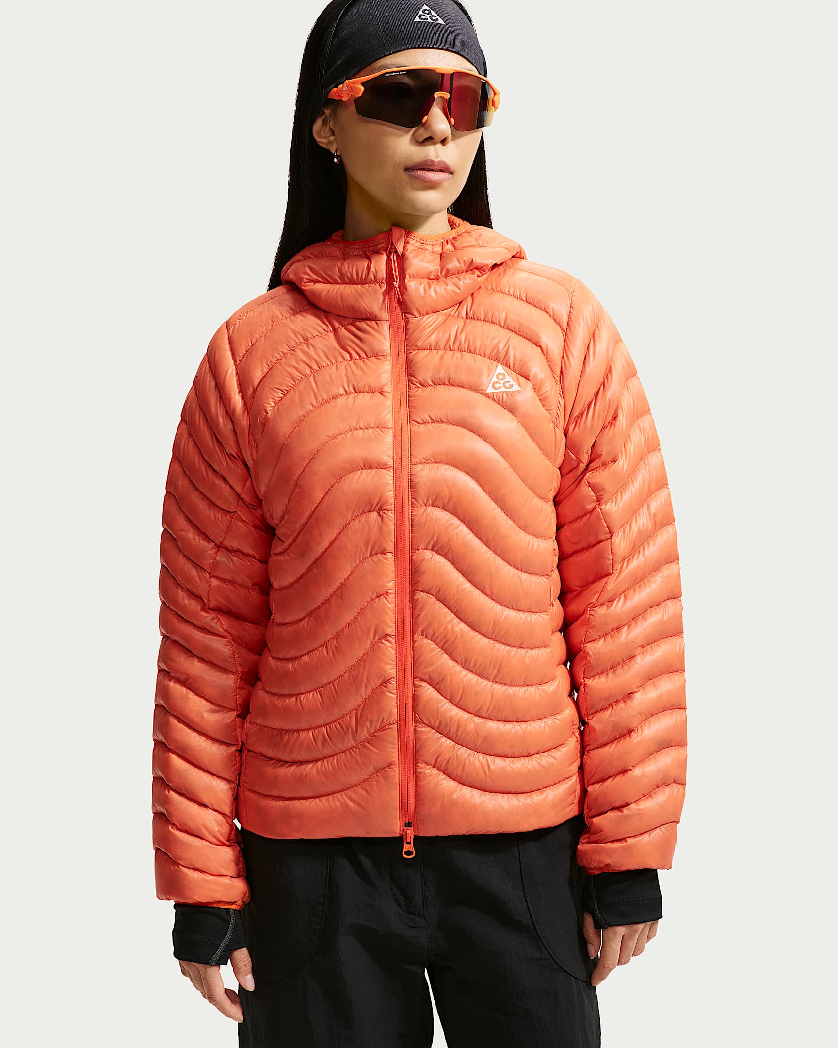 ACG Lava Flow Ultralight Therma-FIT ADV 女子羽绒夹克 - 安全橙/安全橙/安全橙/山峰白