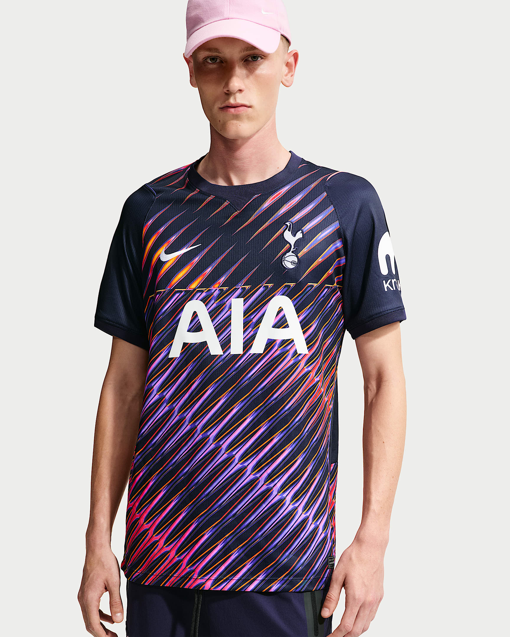 2026/27 赛季托特纳姆热刺客场球迷版 Nike Dri-FIT 男子速干足球短袖球衣 - 黑曜石色/白色/白色