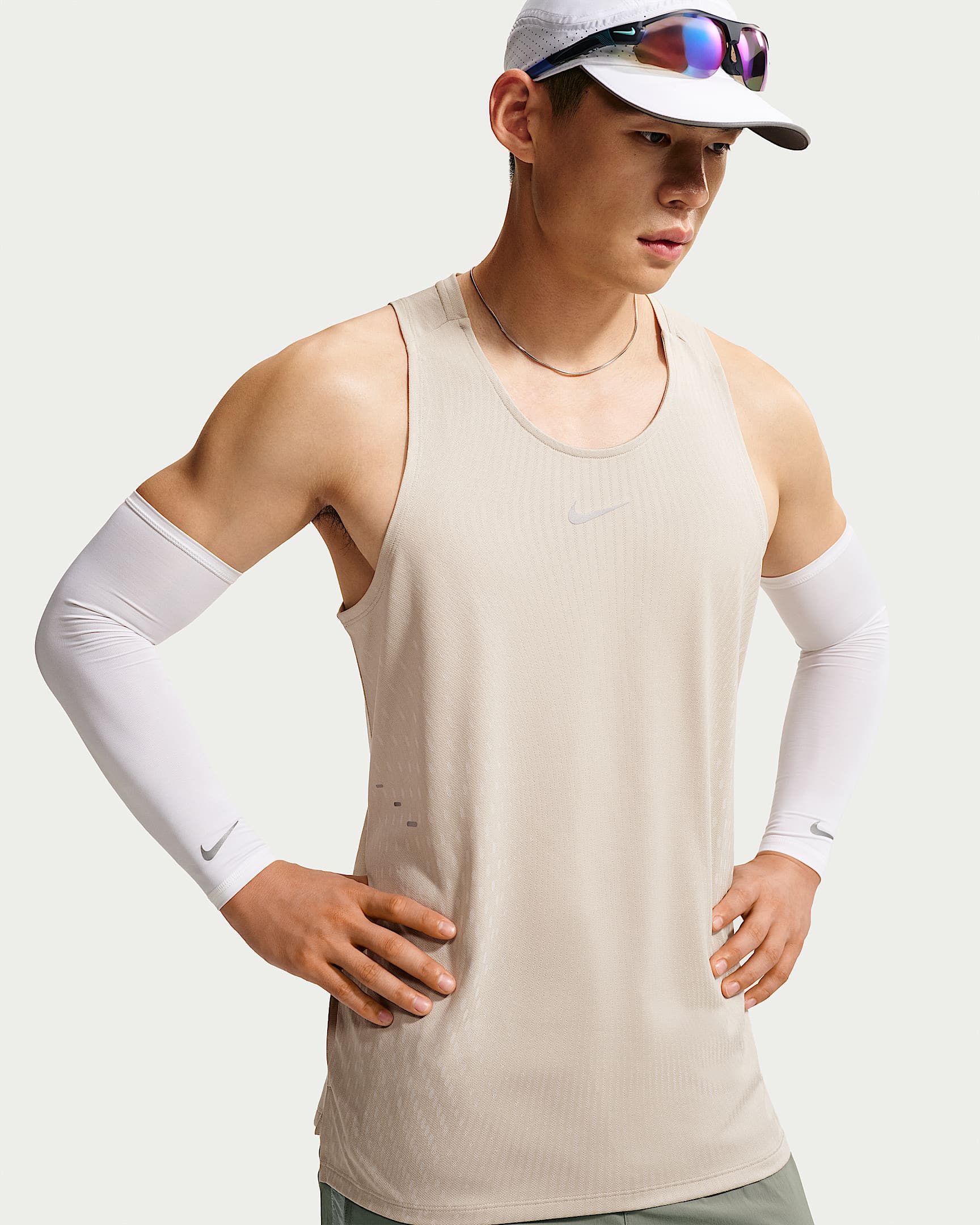 Nike Stride Aero-FIT 男子跑步背心 - 奶白 II/帆白