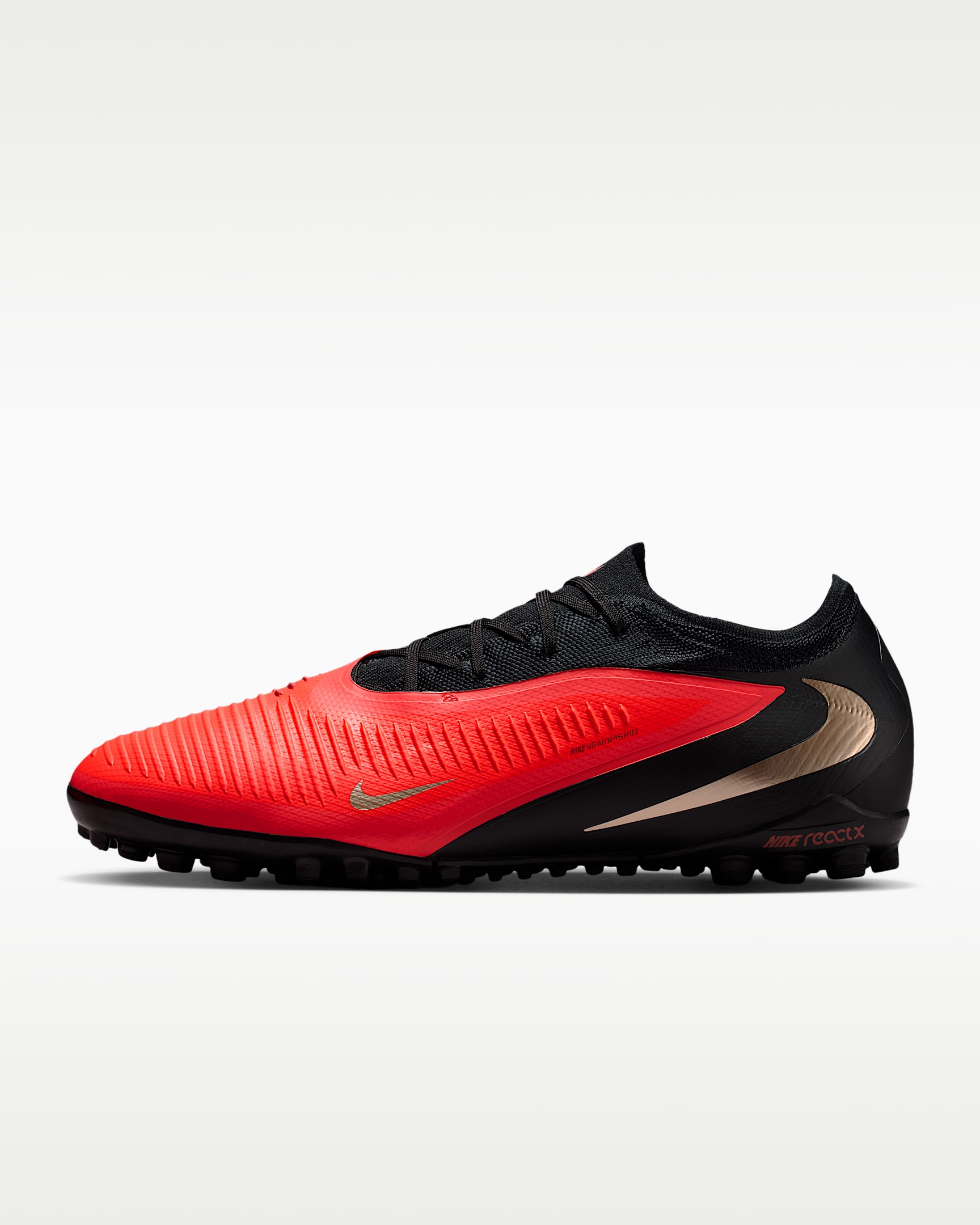 Nike Phantom 6 Low Pro 耐克暗煞系列男/女 TF 人造场地低帮足球鞋 - 亮深红/亮深红/黑