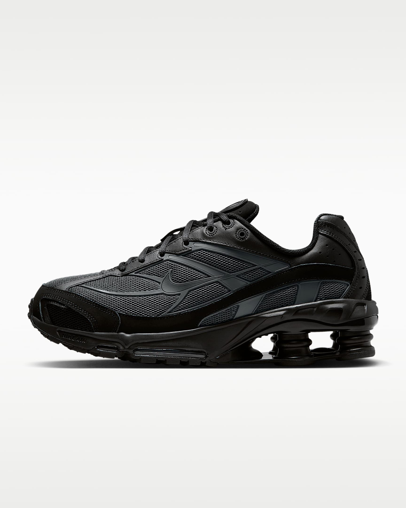Nike Shox Ride 2 男子气柱运动鞋 - 暗烟灰/黑/黑