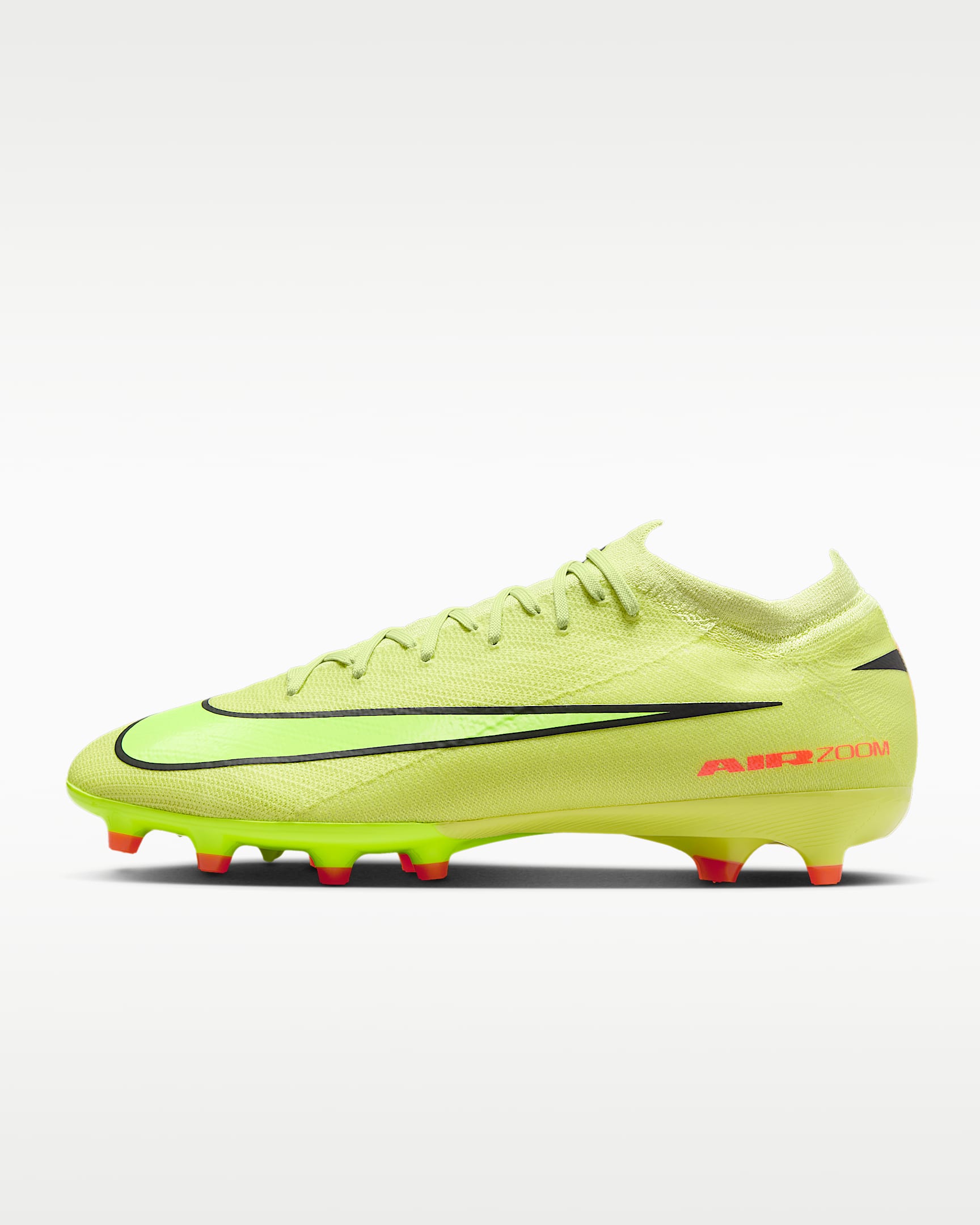 Nike Mercurial Vapor 16 Pro 耐克刺客系列 AG 人造草地低帮足球鞋 - 亮石灰色/橙红/荧光黄