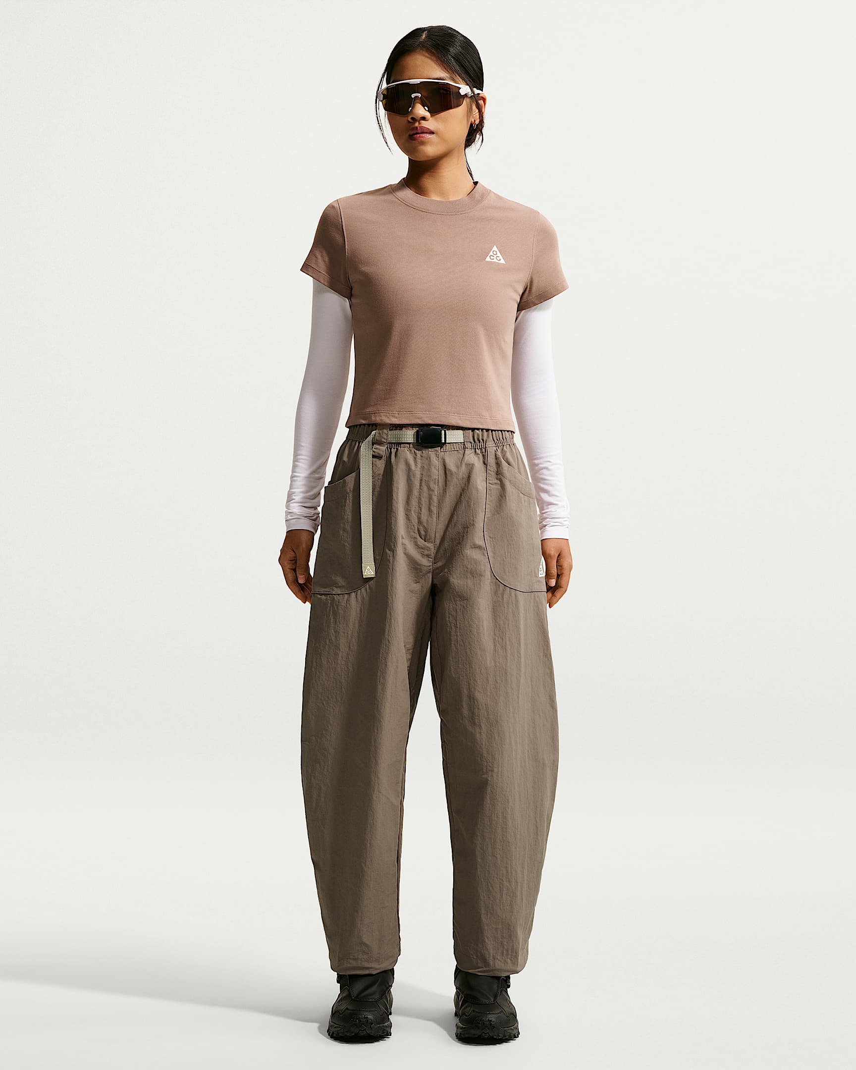 Nike ACG "Dolomiti" 姚妙同款女子拒水九分裤 - 貂棕/矿石灰/黑/山峰白