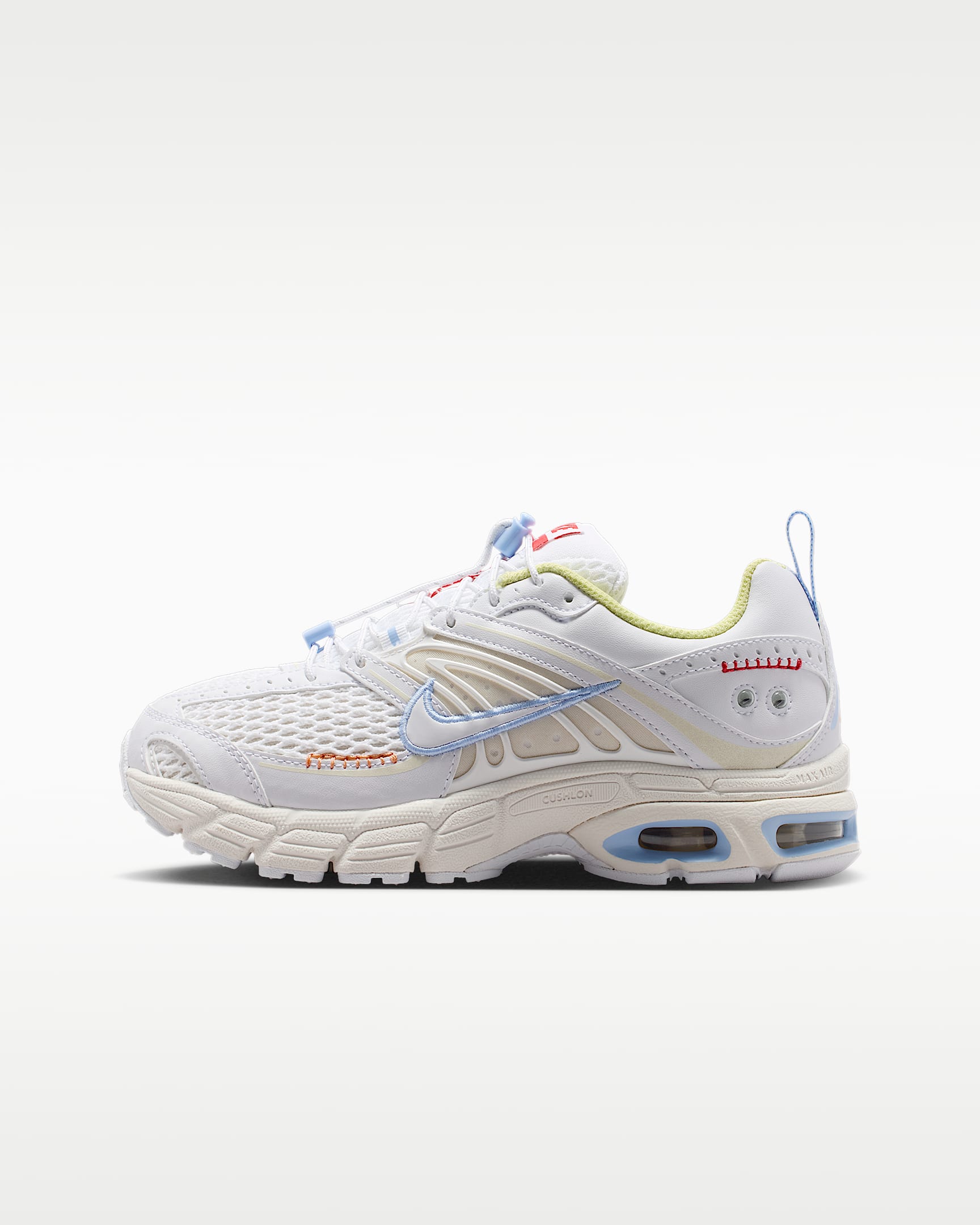 Nike Air Max Moto 2K 大童运动鞋 - 白色/幻影灰白/狂喜深红/铝蓝