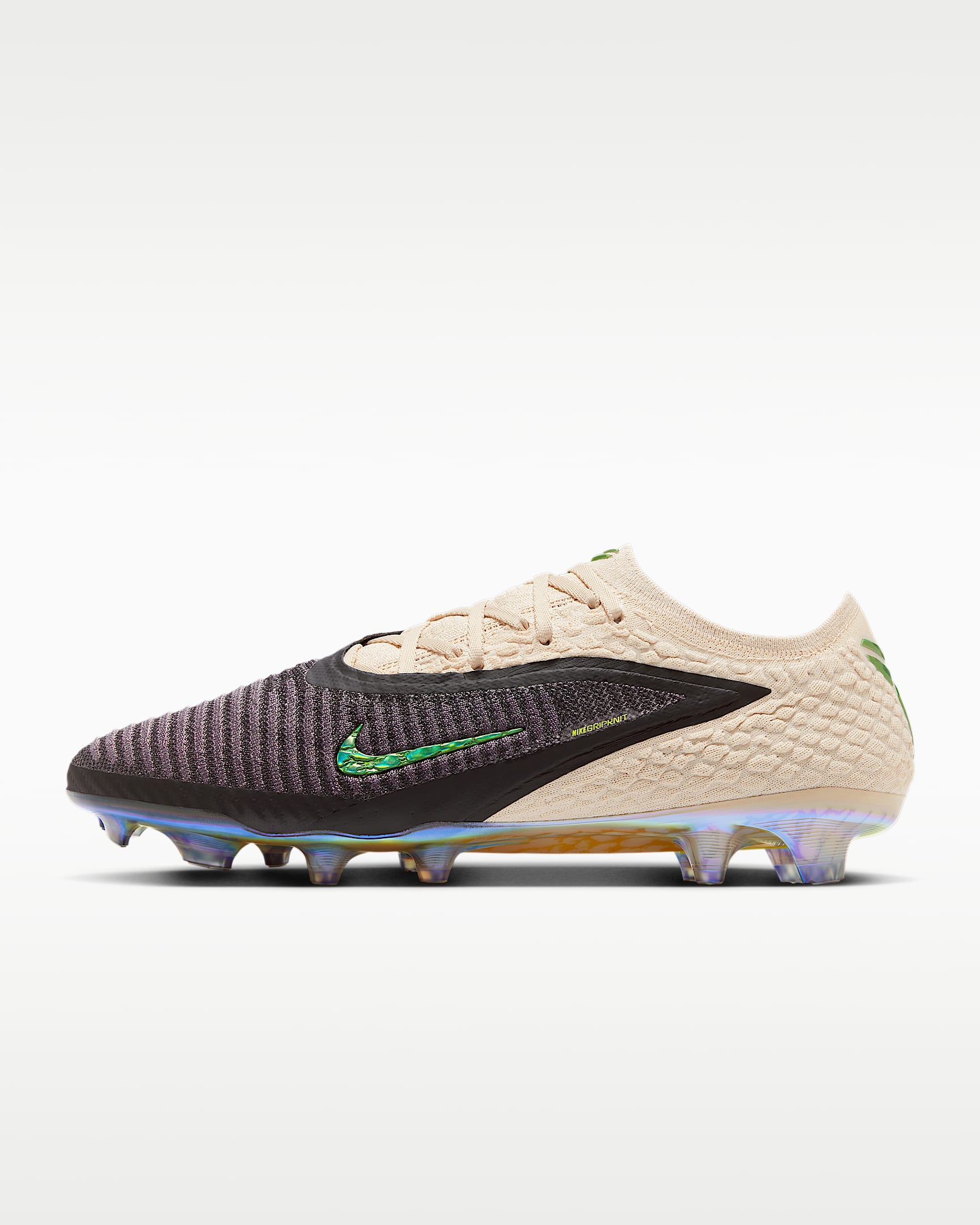 Kobe Phantom 6 Low Elite SE 耐克暗煞系列科比男/女 FG 天然硬质草地低帮足球鞋 - 幻影灰白/黑