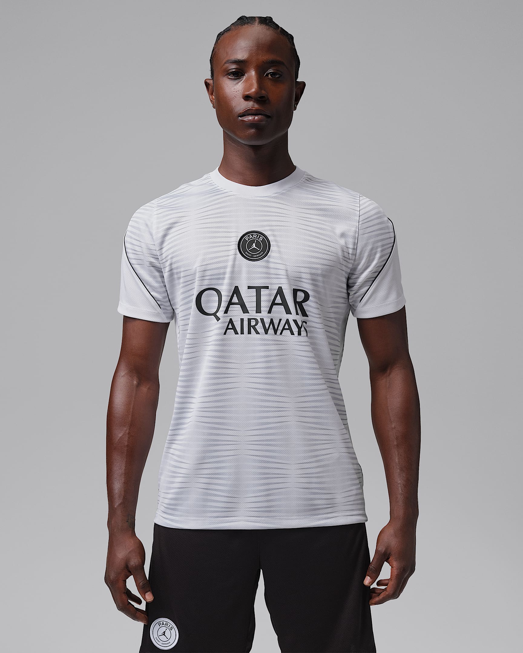 巴黎圣日耳曼足球俱乐部 Strike 第三球衣 Jordan Dri-FIT 男子速干短袖足球上衣 - 白色/夜森林绿/白色/夜森林绿