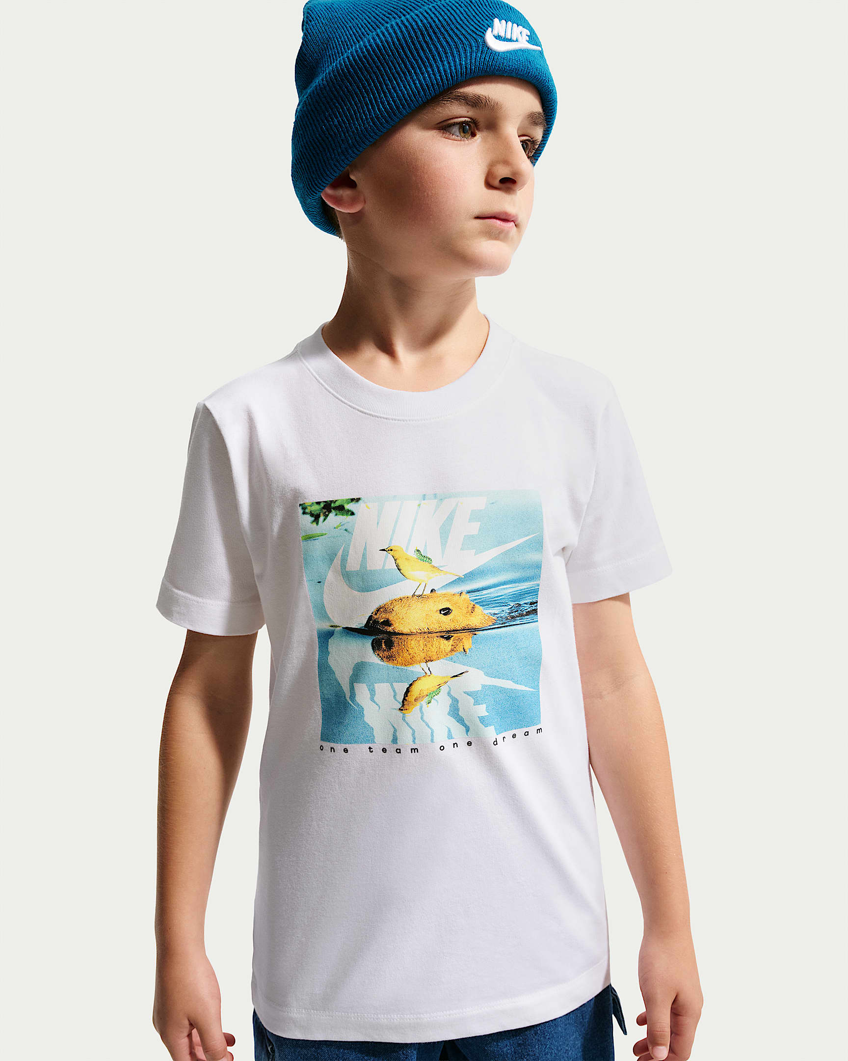 Nike Sportswear 大童短袖T恤 - 白色