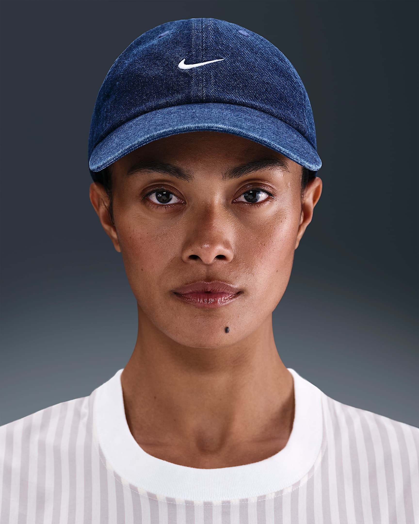 Nike Club 软顶牛仔运动帽 - 大学深蓝/白色