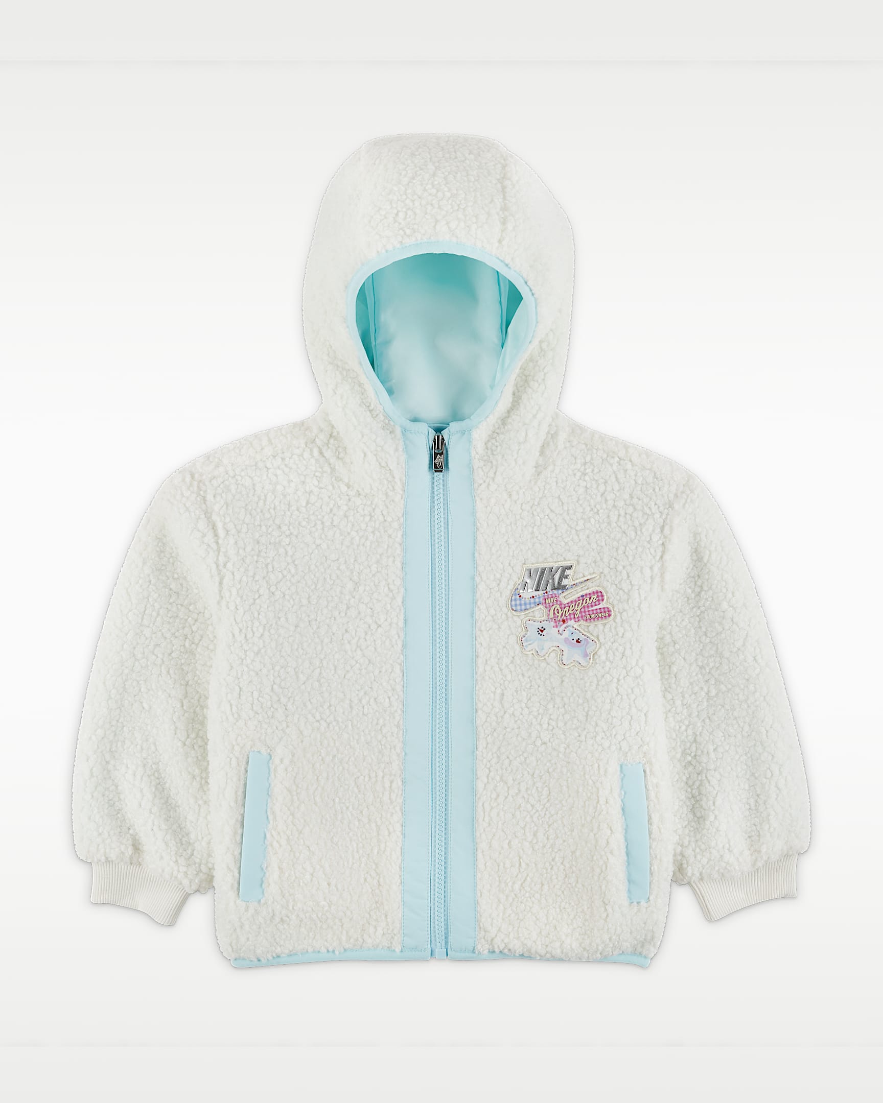 Nike Whimsy 婴童冬季款仿羊羔绒夹克 - 帆白