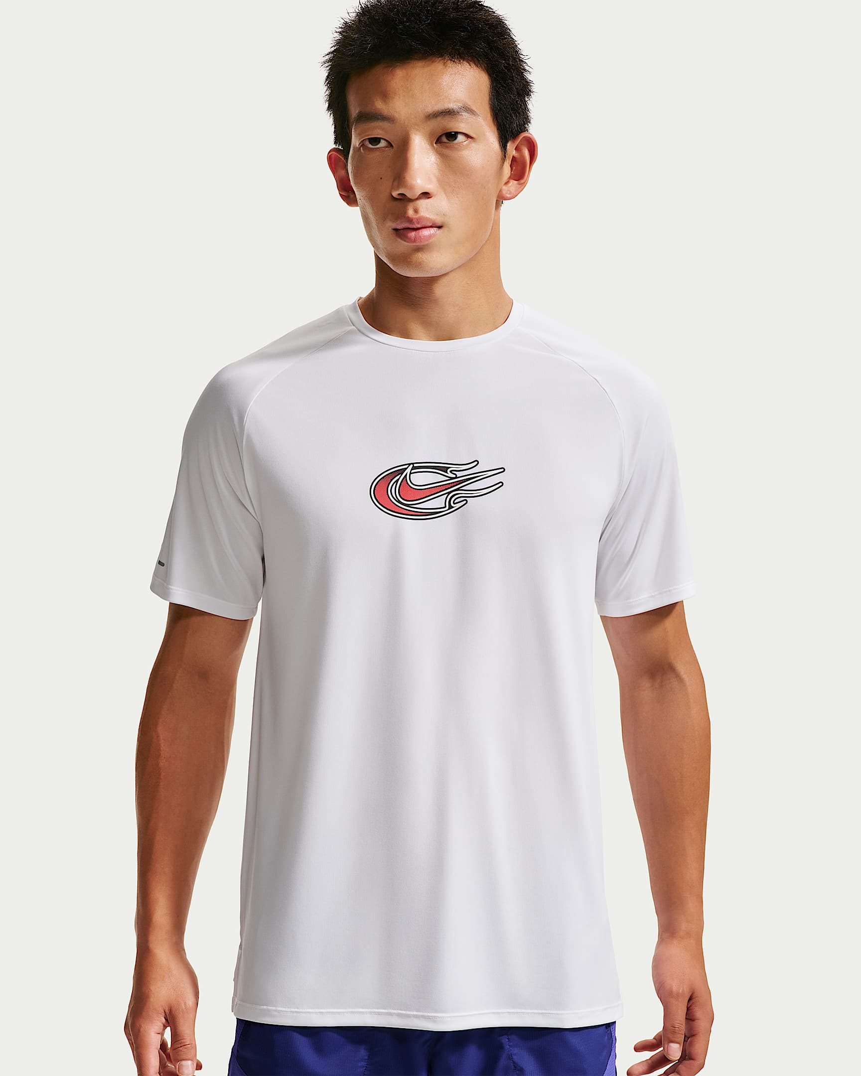 Nike Stride Dri-FIT ADV 男子速干短袖跑步上衣 - 白色