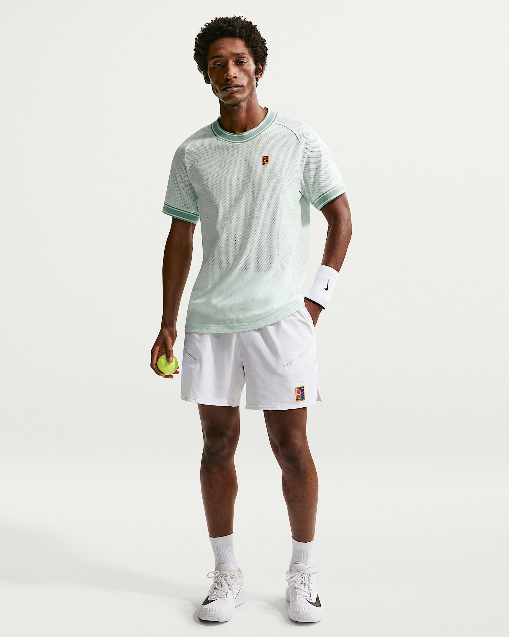 NikeCourt Slam Dri-FIT 扬尼克·辛纳同款男子速干网球短裤 - 白色