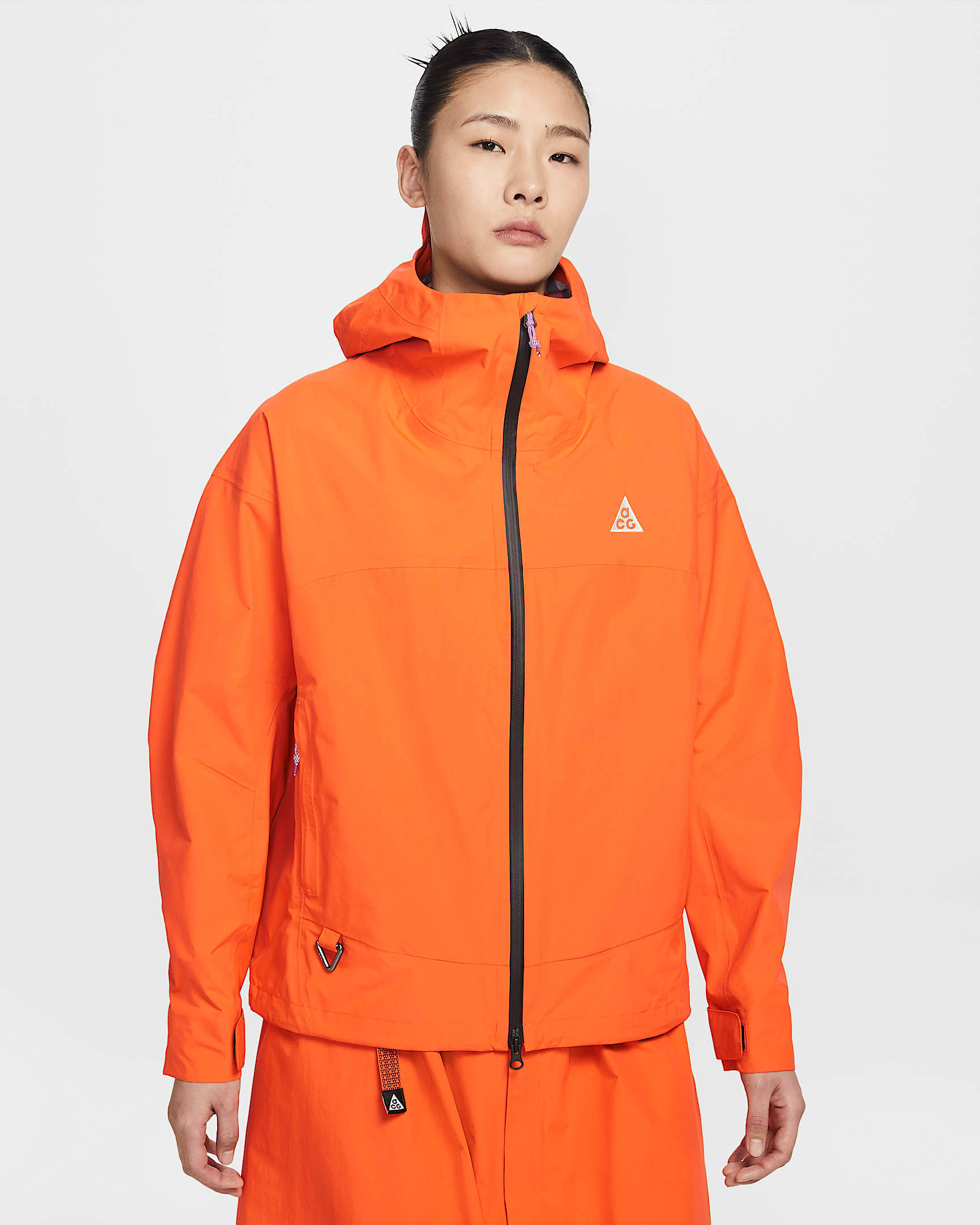 Nike ACG "Morpho" Storm-FIT ADV 2.5L 女子防风防水雨天夹克硬壳冲锋衣 - 安全橙/明亮紫/山峰白